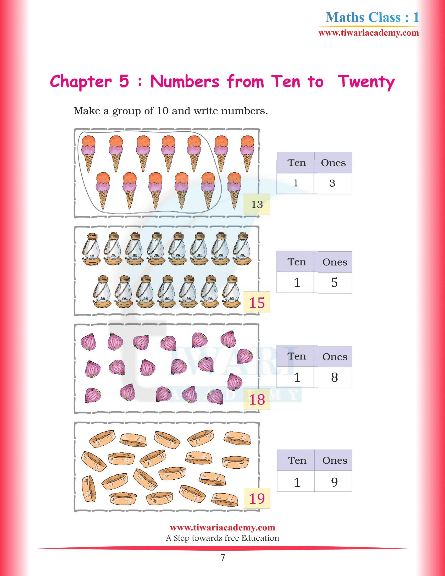 Class 1 Maths Chapter 5 answers