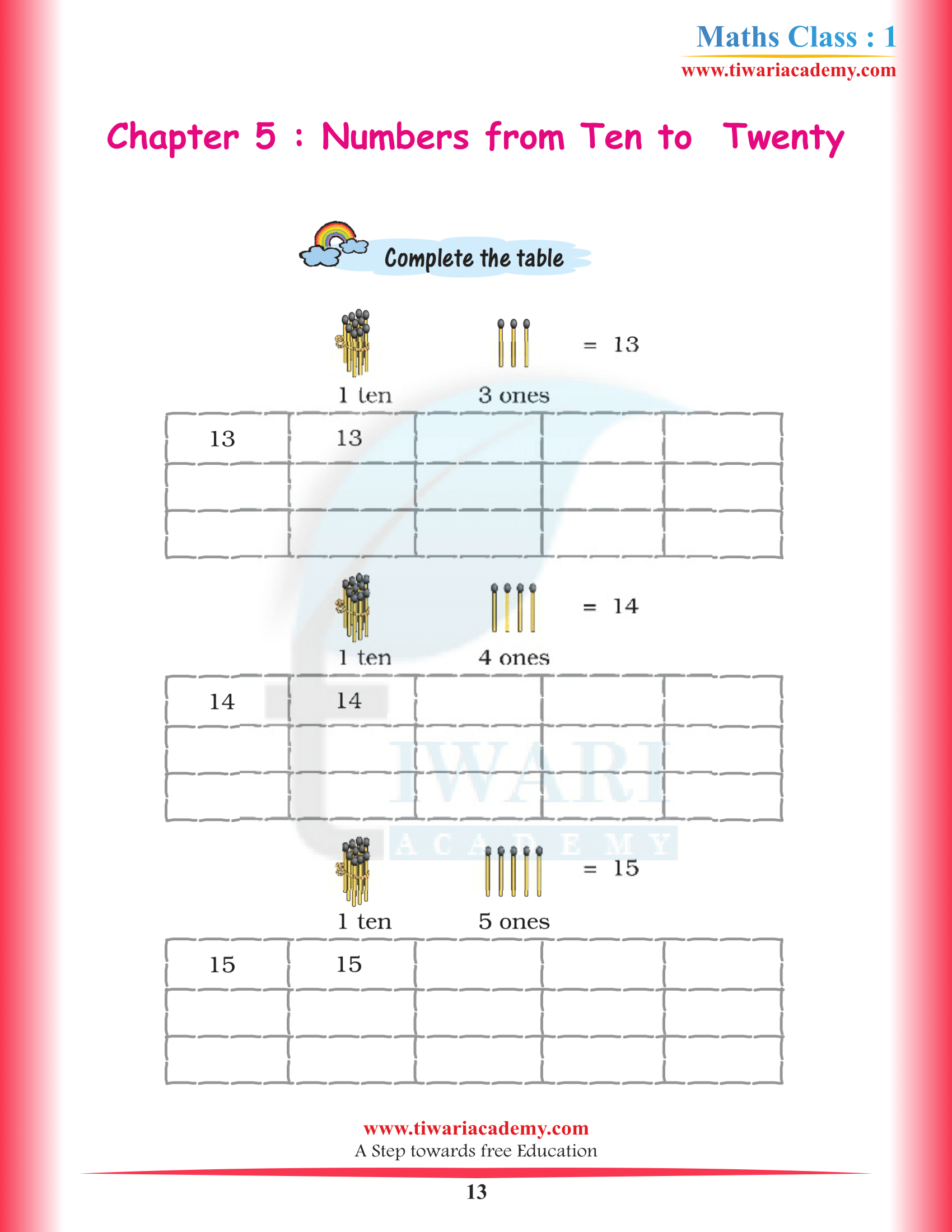 Grade 1 Maths Chapter 5