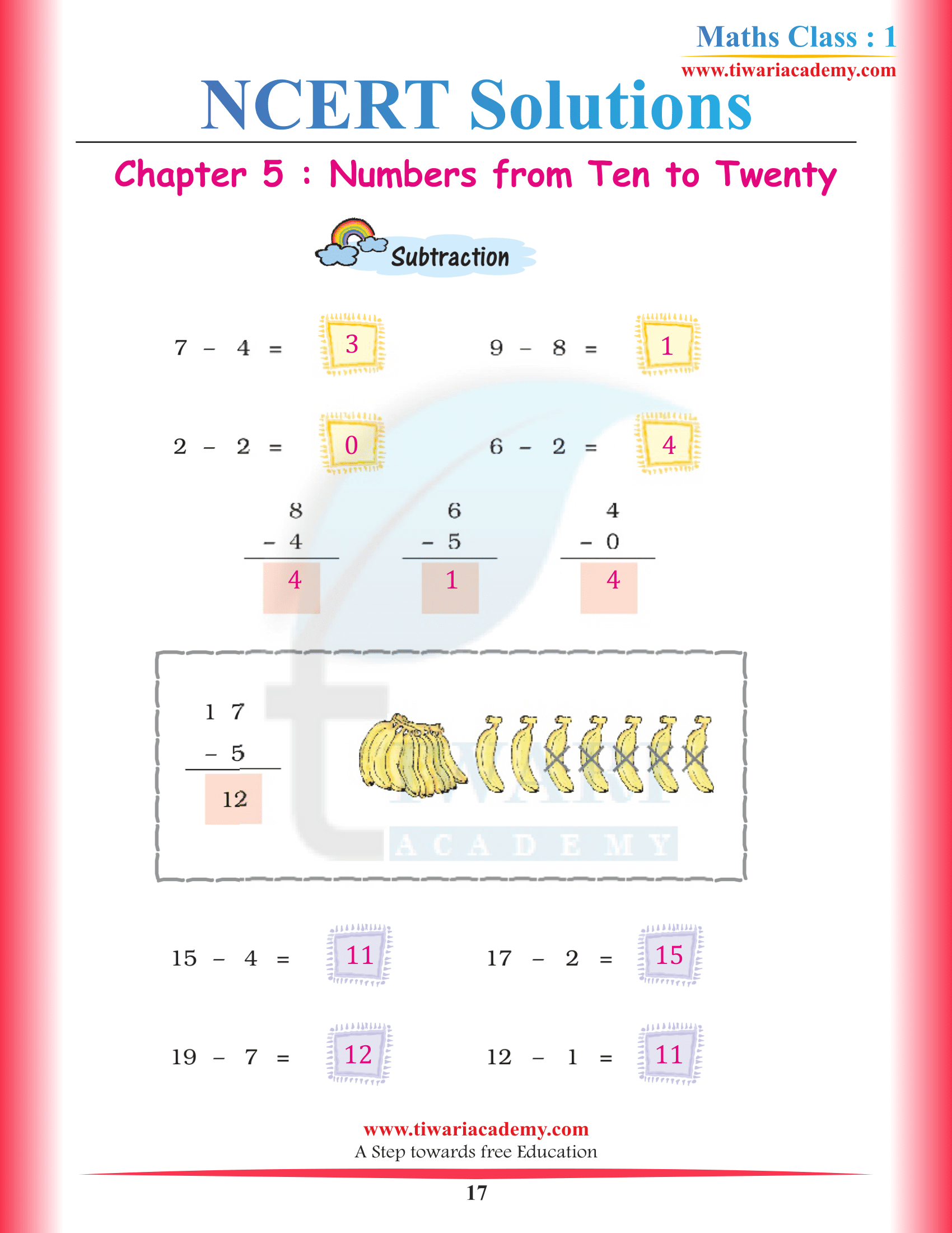 Standard 1st Maths Chapter 5 download