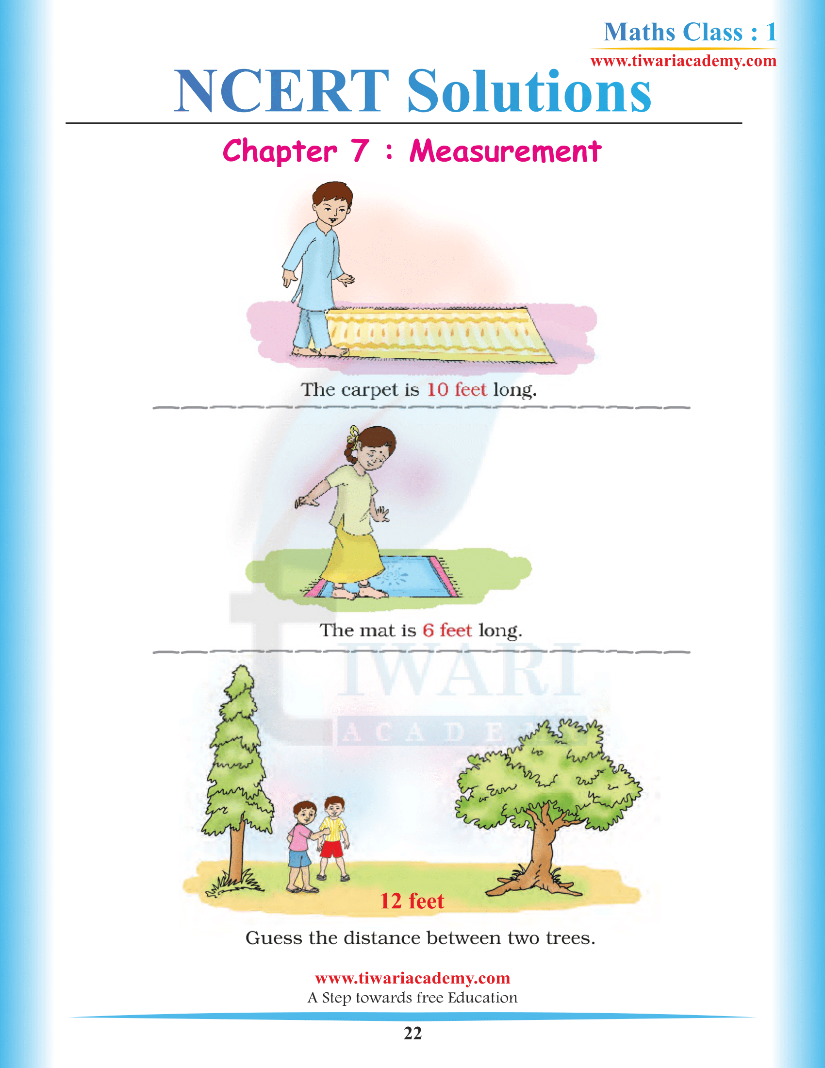 Standard 1 Maths Chapter 7 answers pdf