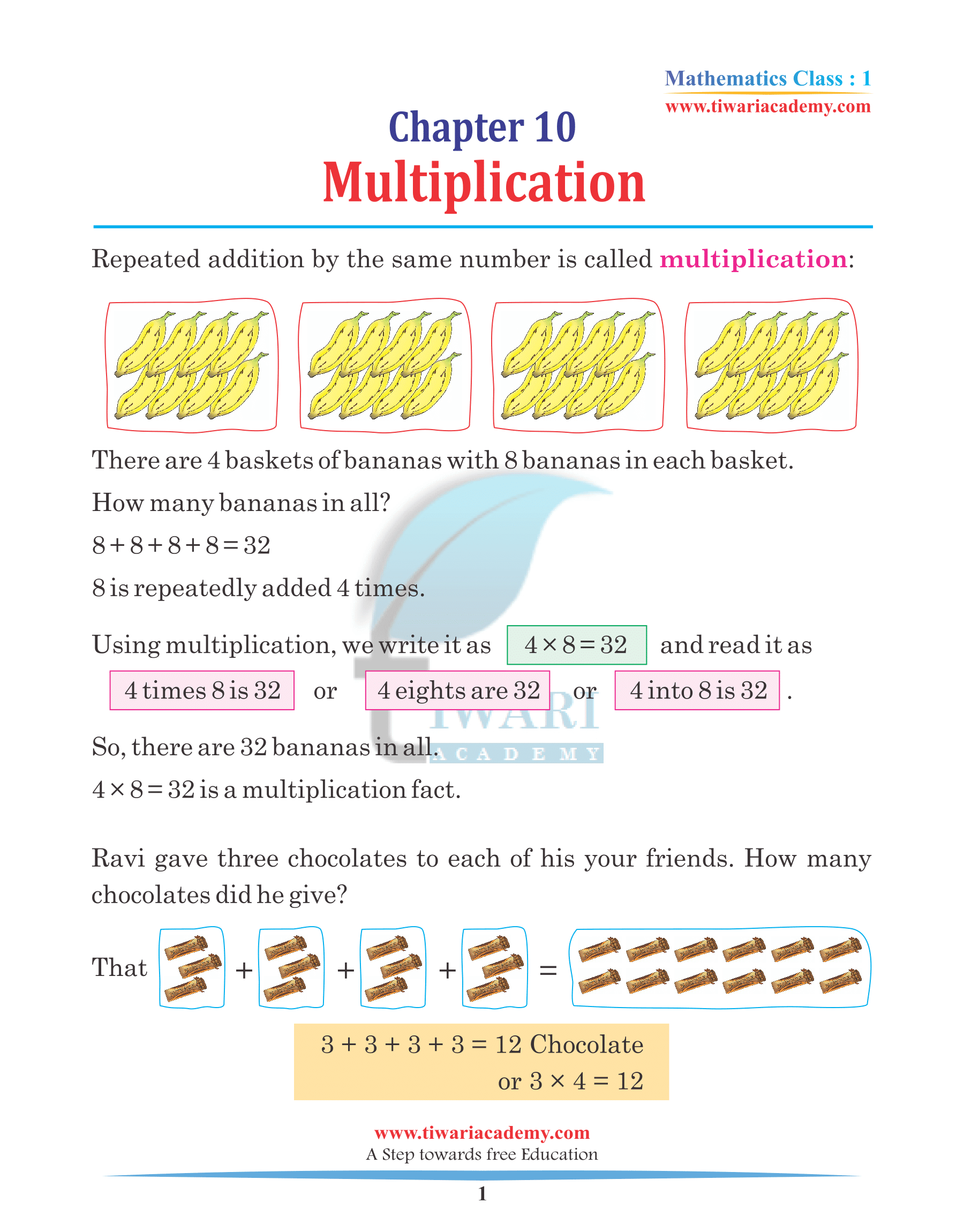 Class 1 Maths Chapter 10 Practice Book