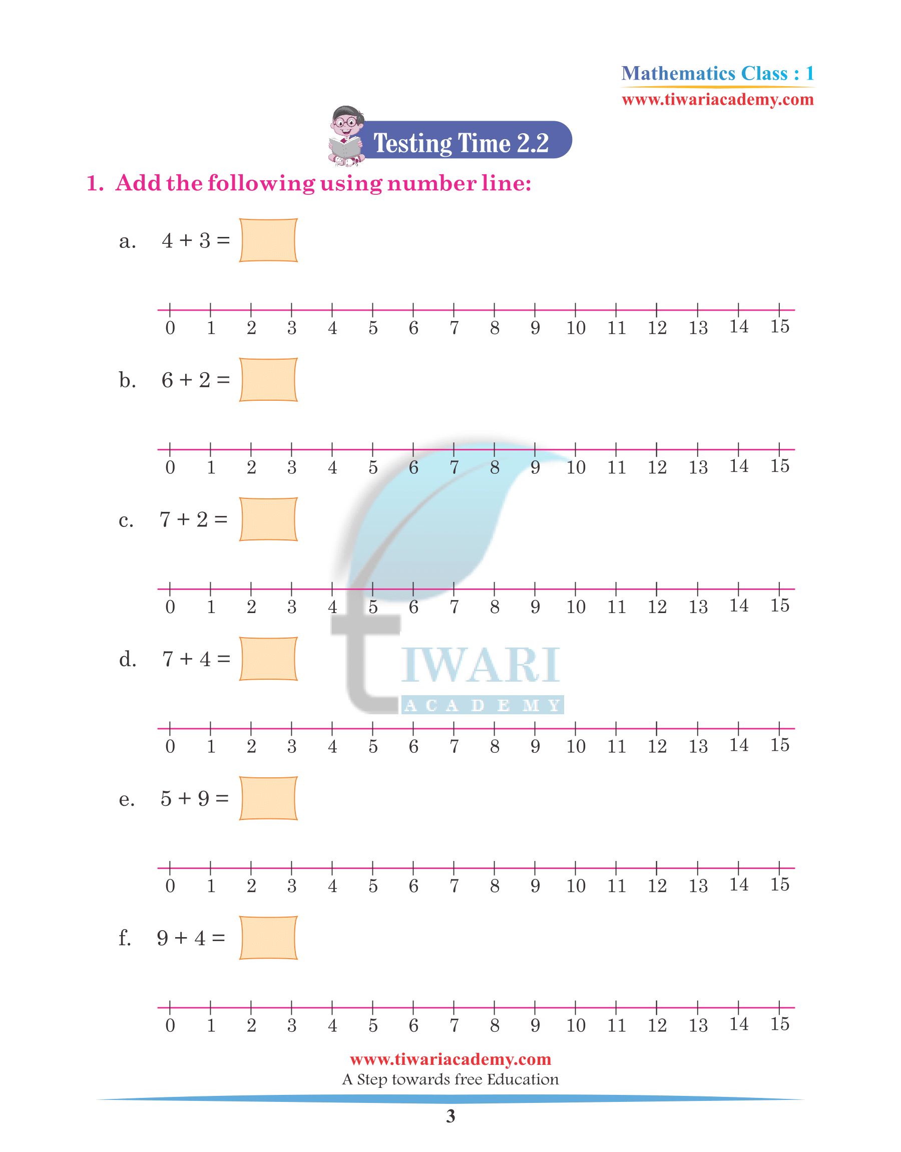 Class 1 Maths Chapter 2 Revision Book