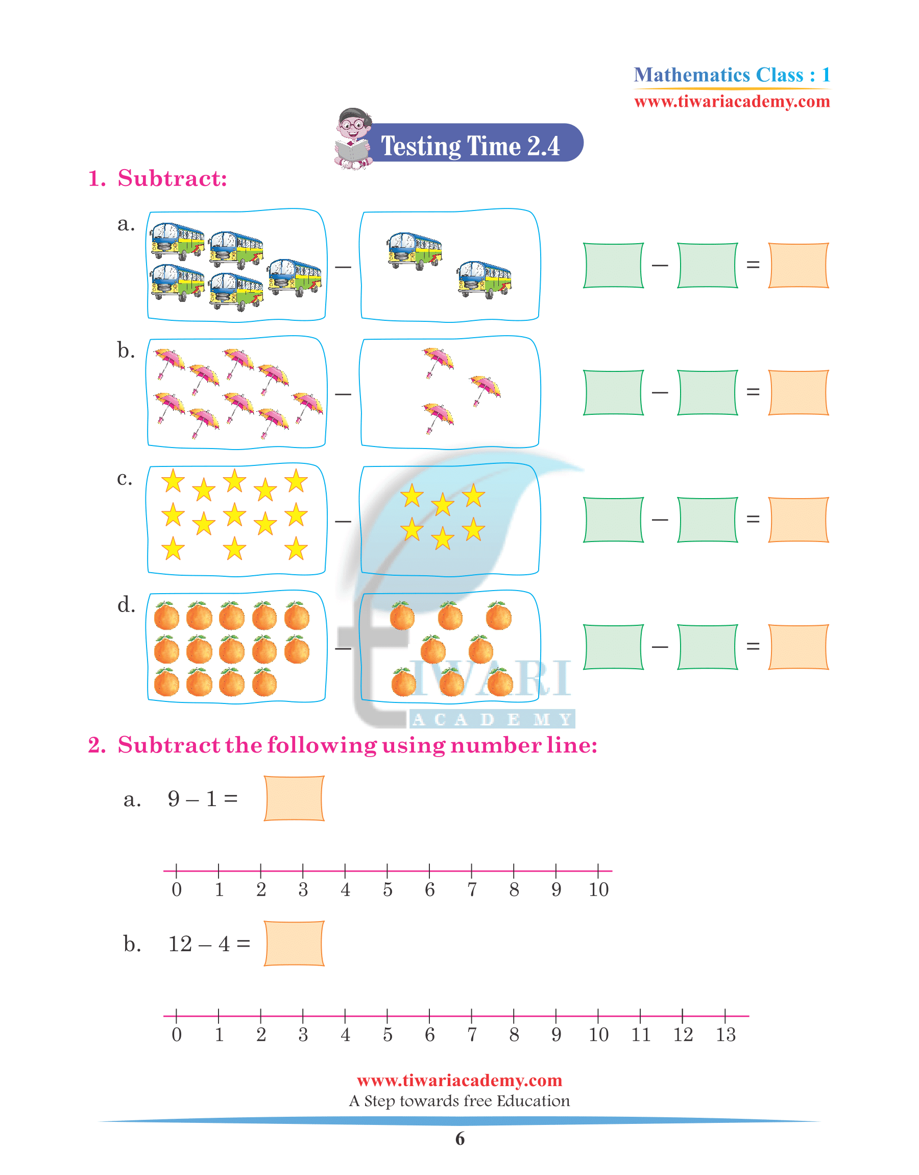 Class 1 Maths Chapter 2 Practice