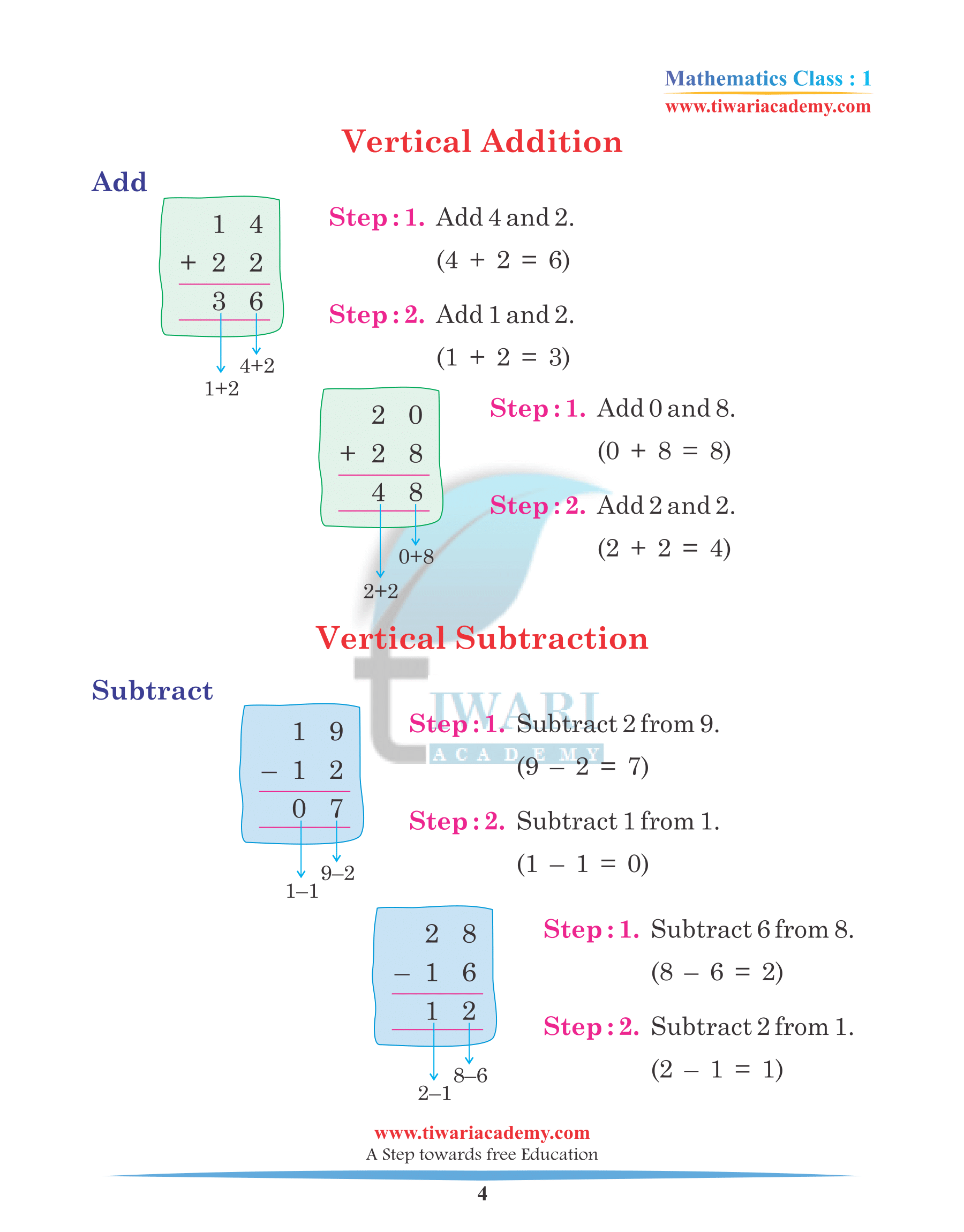 Class 1 Maths Chapter 3 Extra book