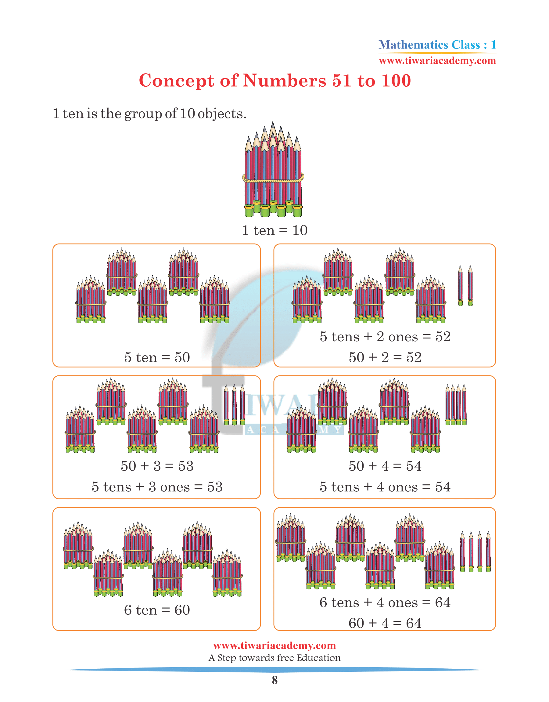 Class 1 Maths Chapter 4 Revision Question answers