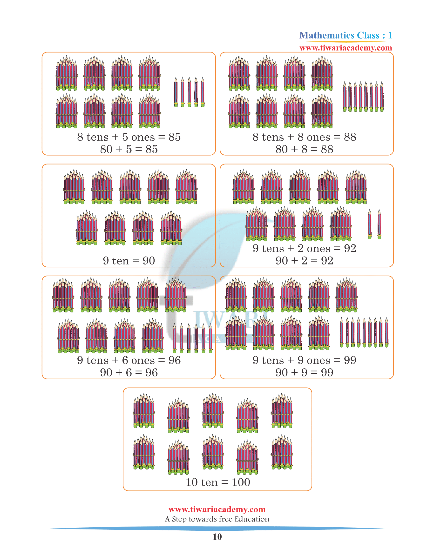 Class 1 Maths Chapter 4 Revision files