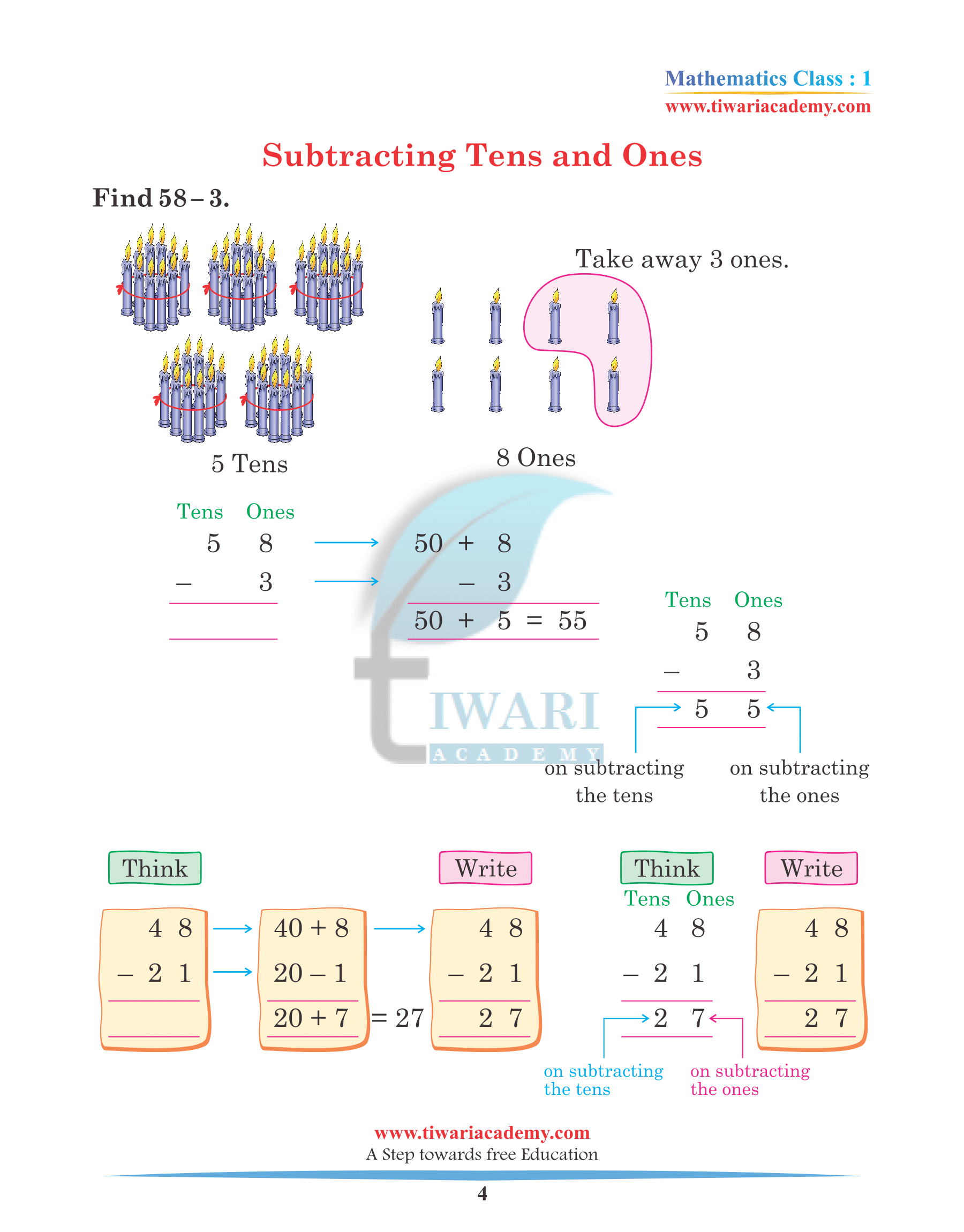 Class 1 Maths Chapter 6 Revision Questions