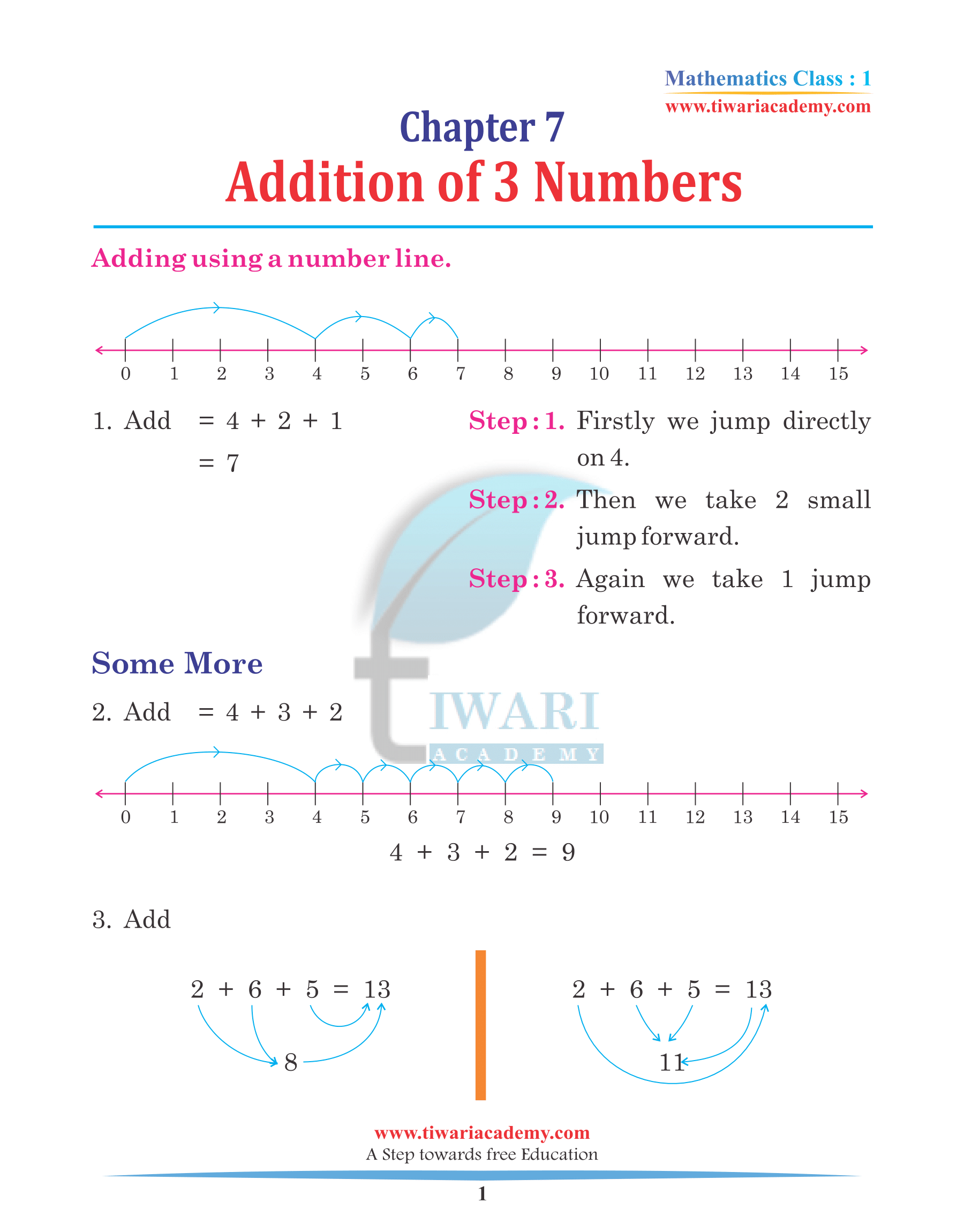 Class 1 Maths Chapter 7 Practice Book