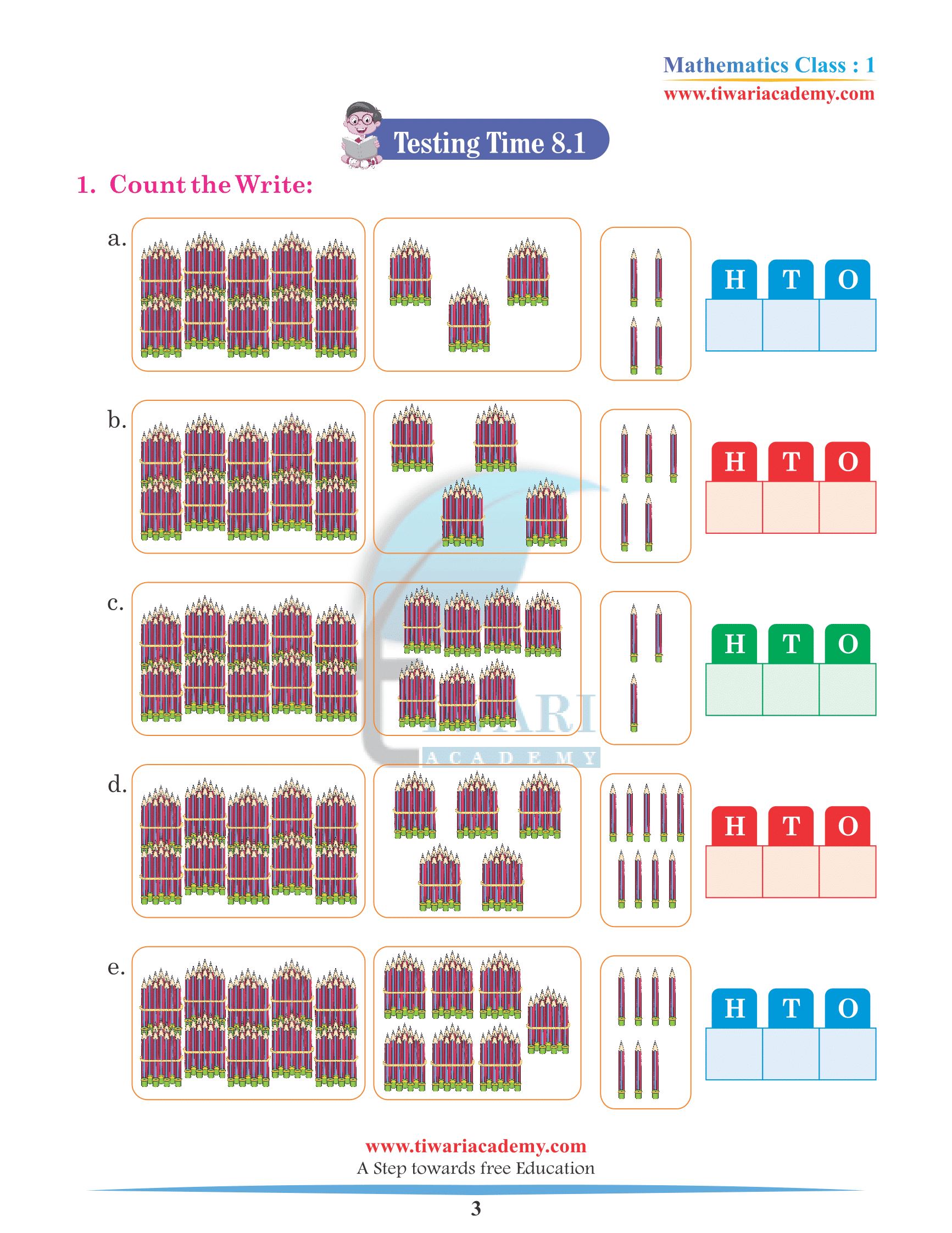 Class 1 Maths Chapter 8 Revision