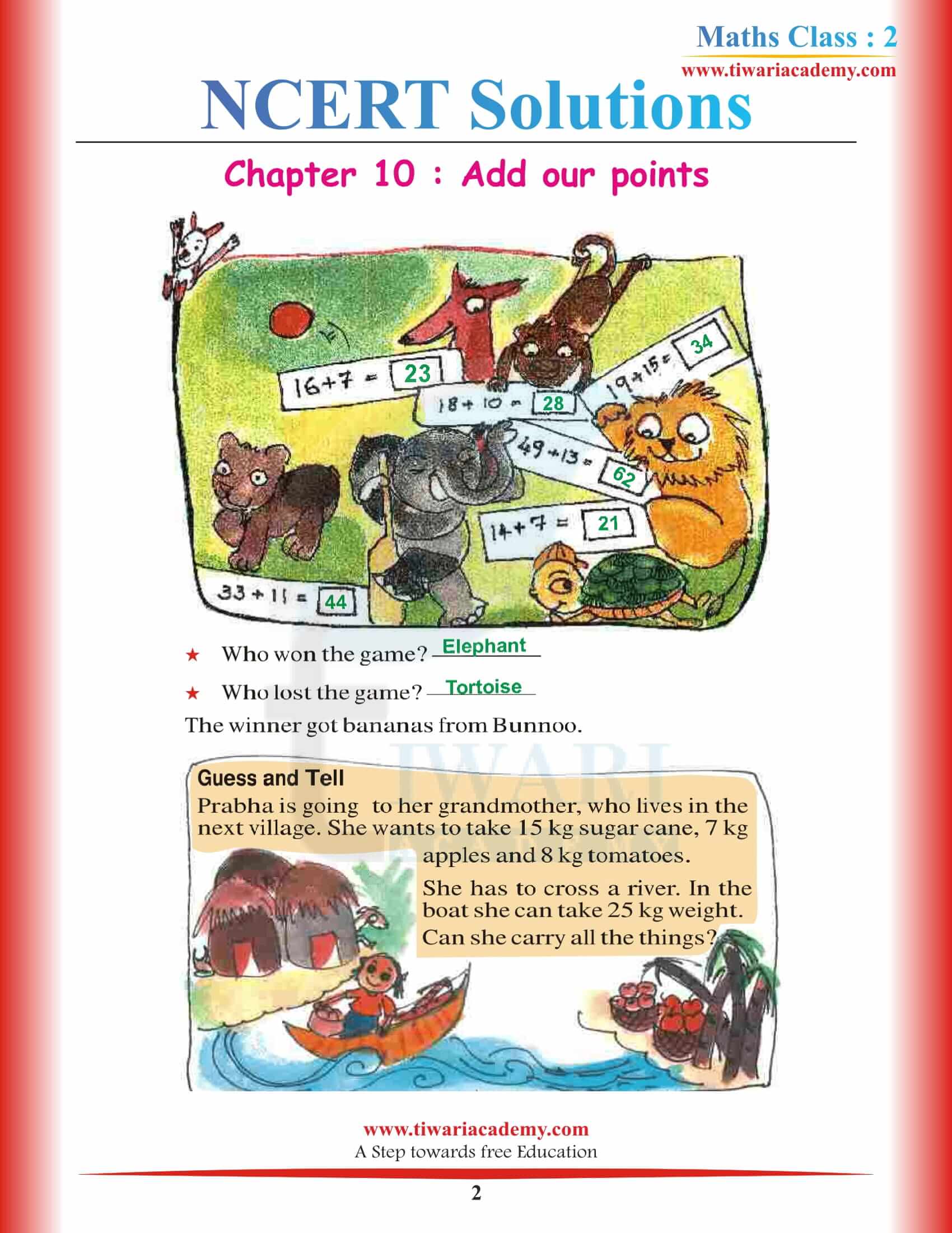 Class 2 Maths Chapter 10 NCERT Solutions in English Medium