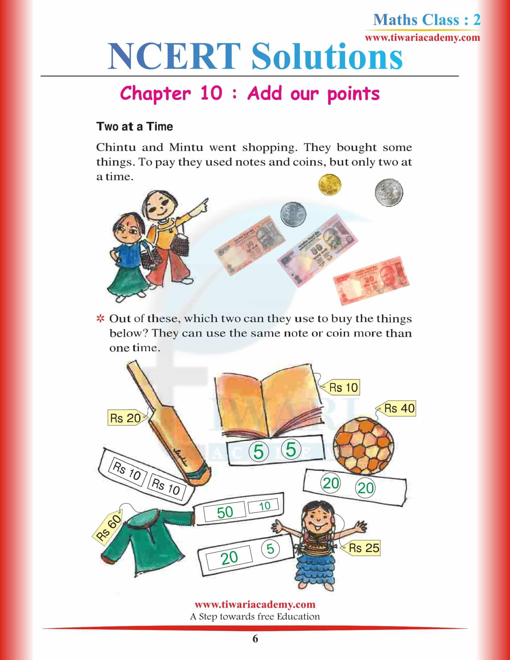 NCERT Solutions for Class 2 Maths Chapter 10 in PDF