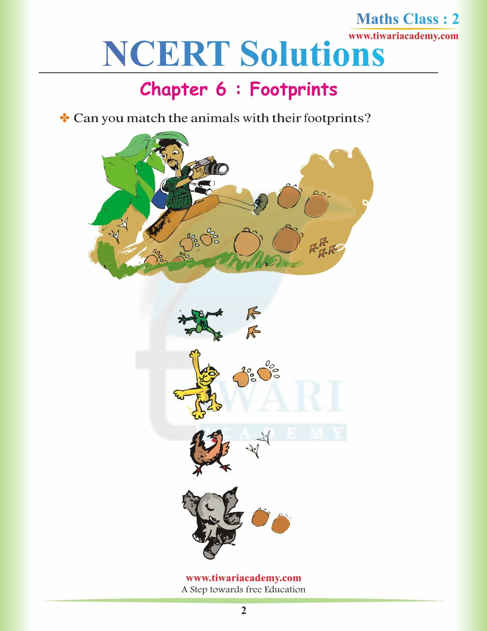 Class 2 Maths Chapter 6 Footprints Answers