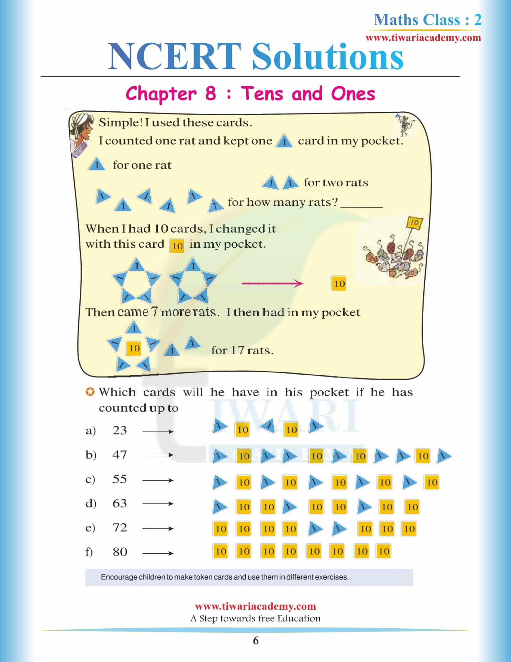 NCERT Solutions for Class 2 Maths Chapter 8 in PDF file
