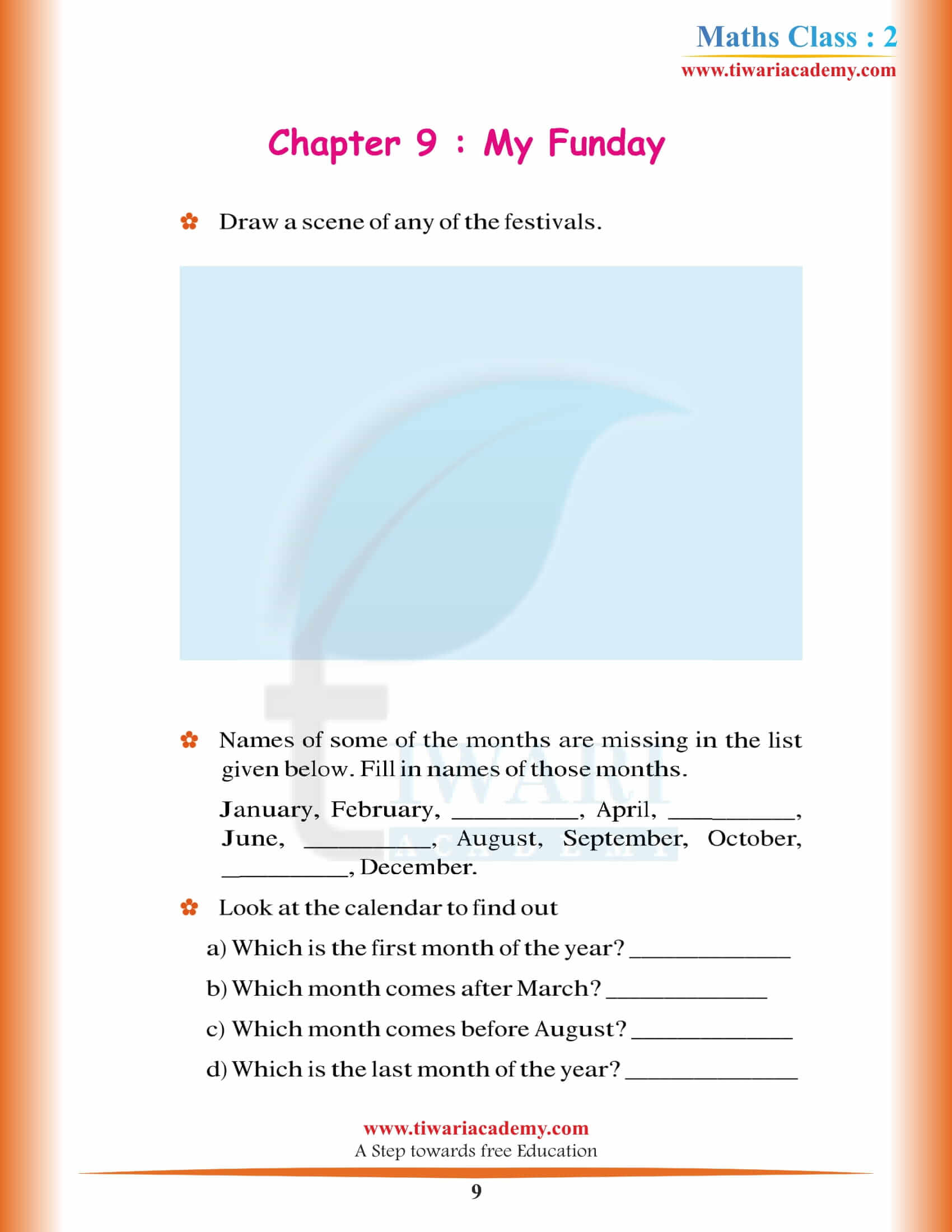 Class 2 Maths Chapter 9 free download