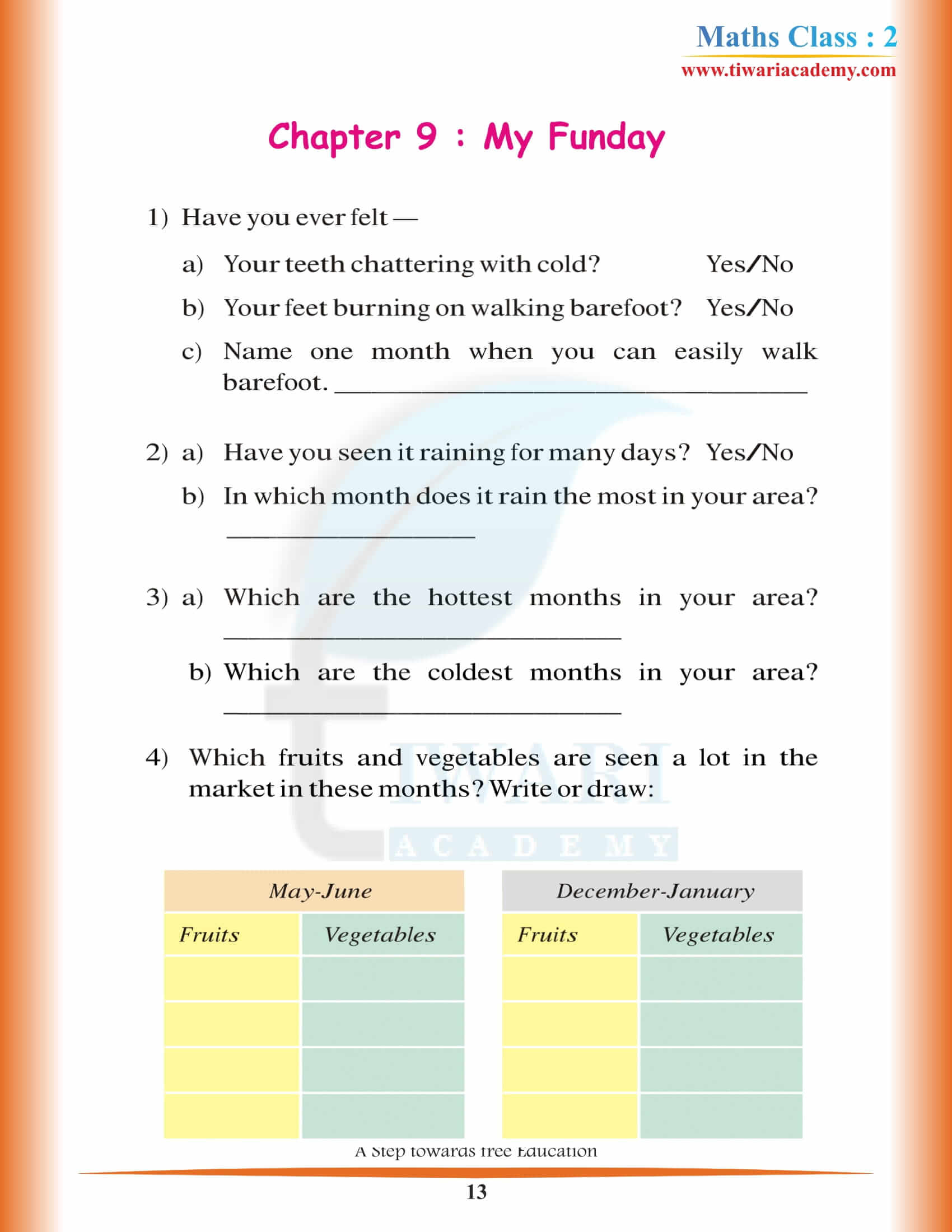 Class 2 Maths Solutions Chapter 9 Funday