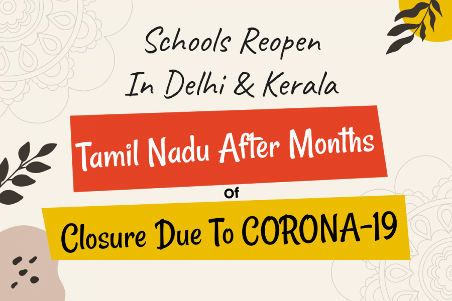 Schools Reopen in Delhi Kerala Tamil Nadu after a long time interval.