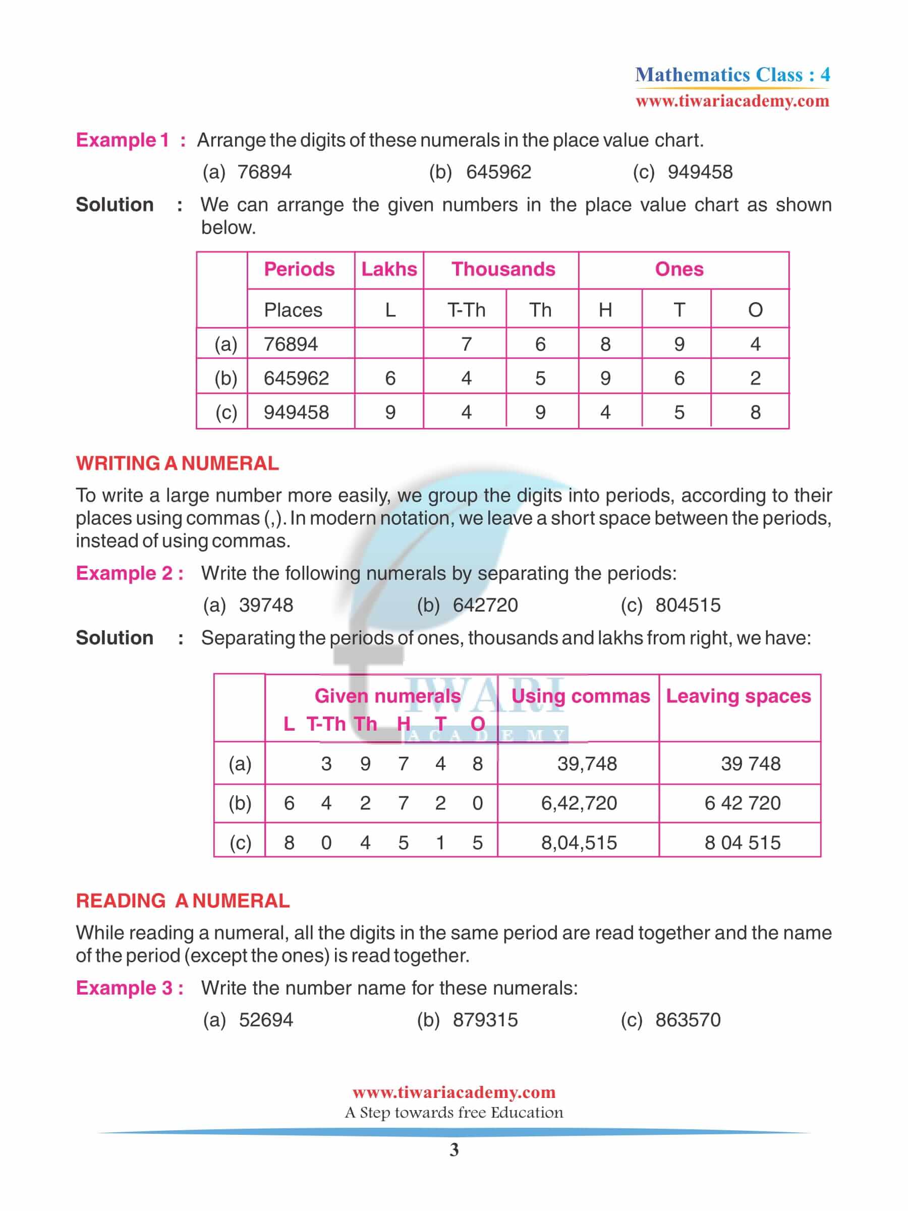 Class 4 Maths Chapter 10 Revision Assignments