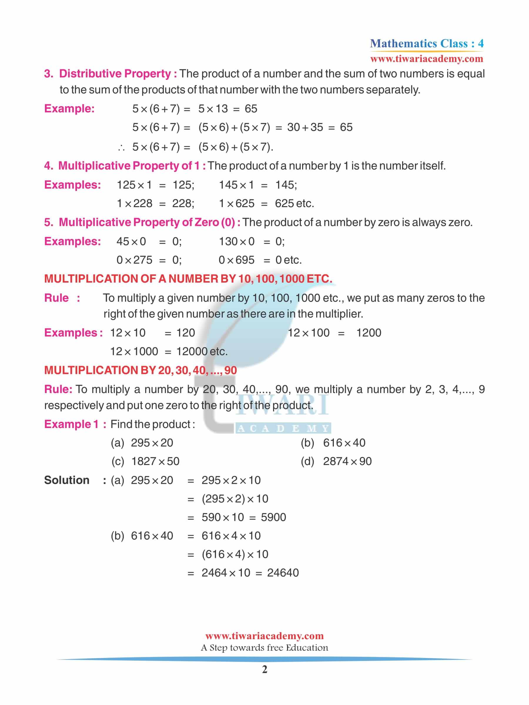 Class 4 Maths Chapter 11 Revision questions