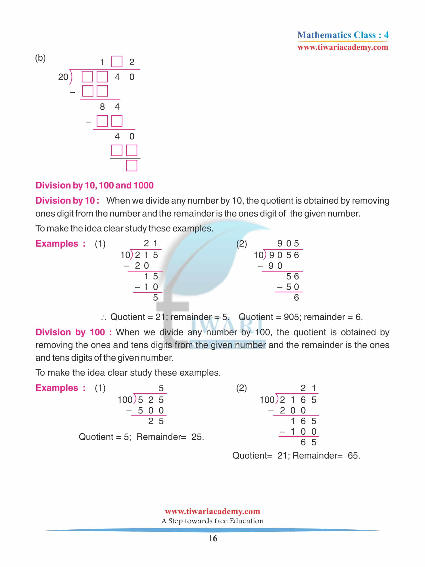 Class 4 Maths Chapter 11 Extra practice questions