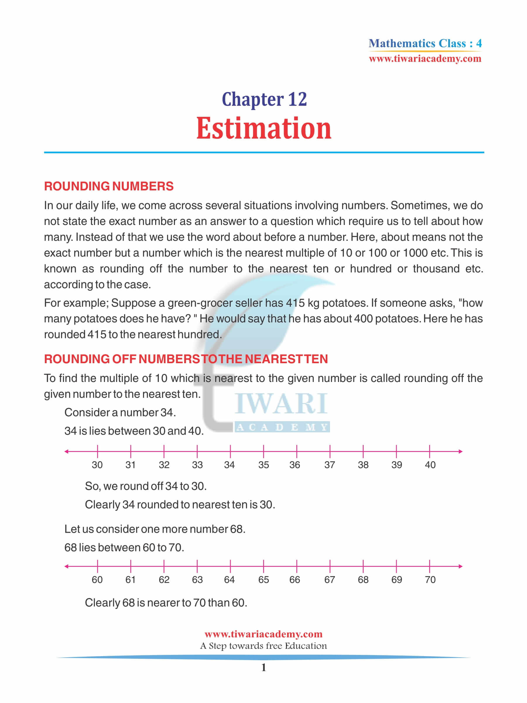 Class 4 Maths Chapter 12 Revision Book