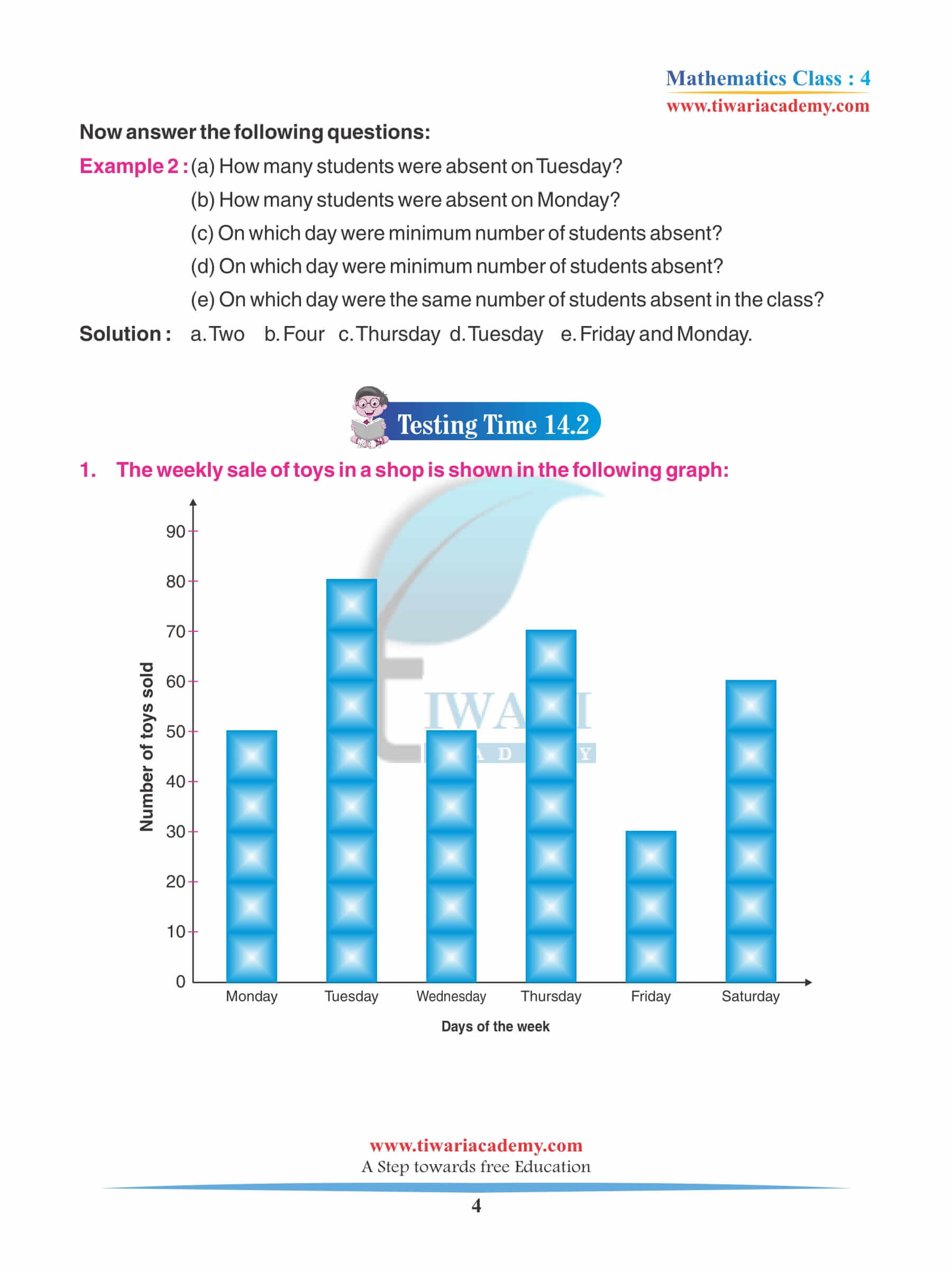 Class 4 Maths Chapter 14 Practice Book