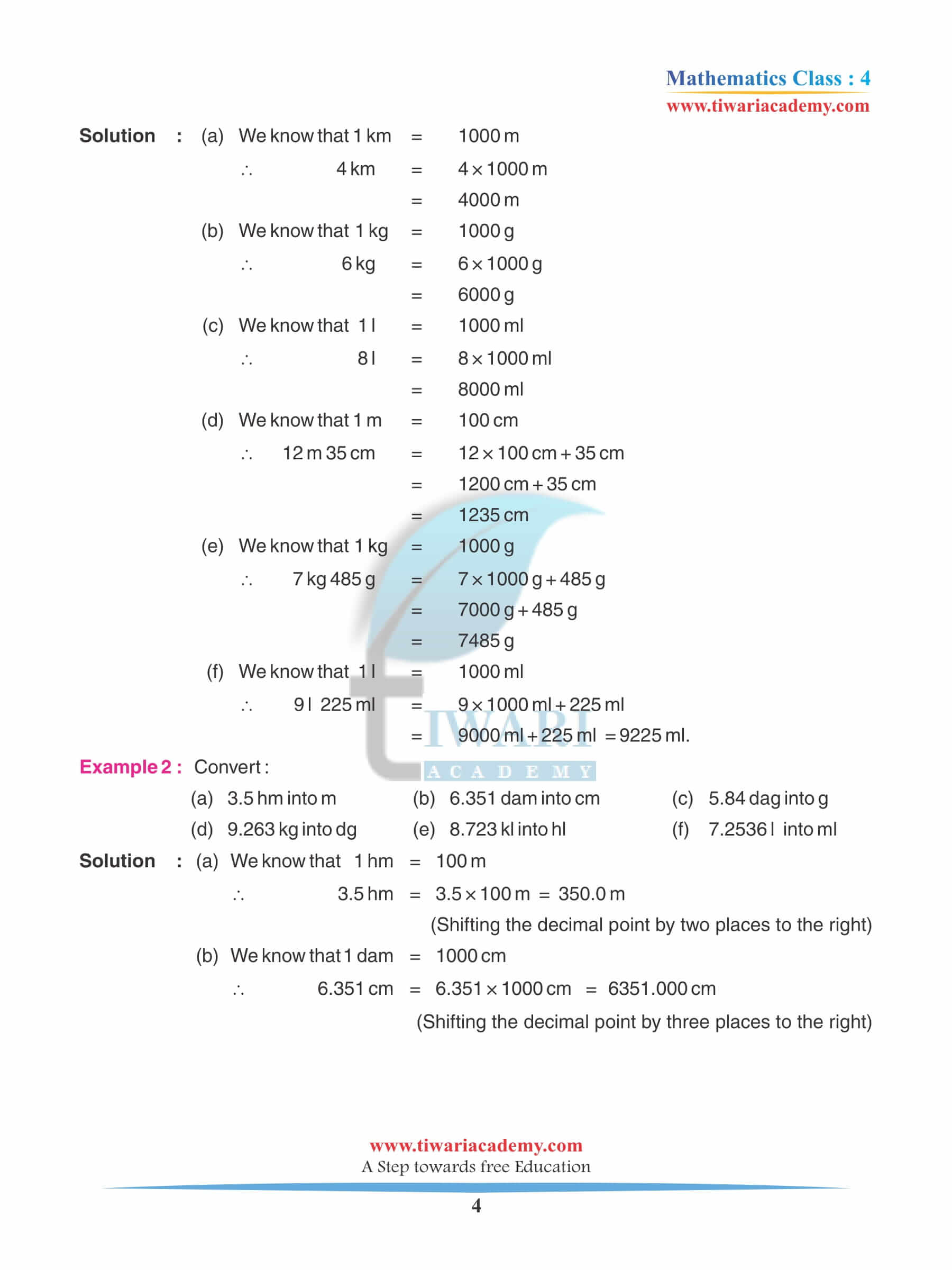 Class 4 Maths Chapter 2 Revision Questions