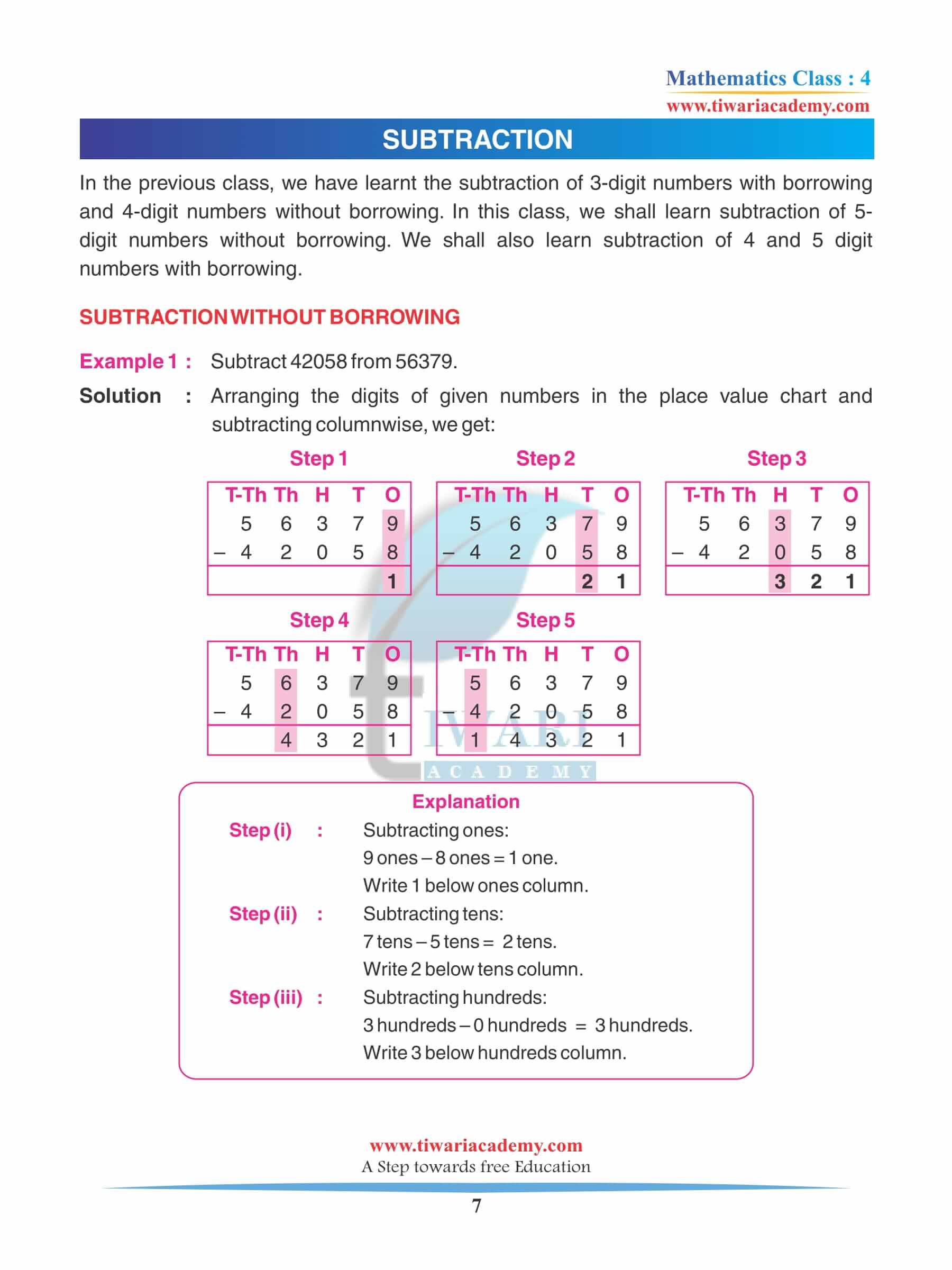 Class 4 Maths Chapter 3 Practice Book