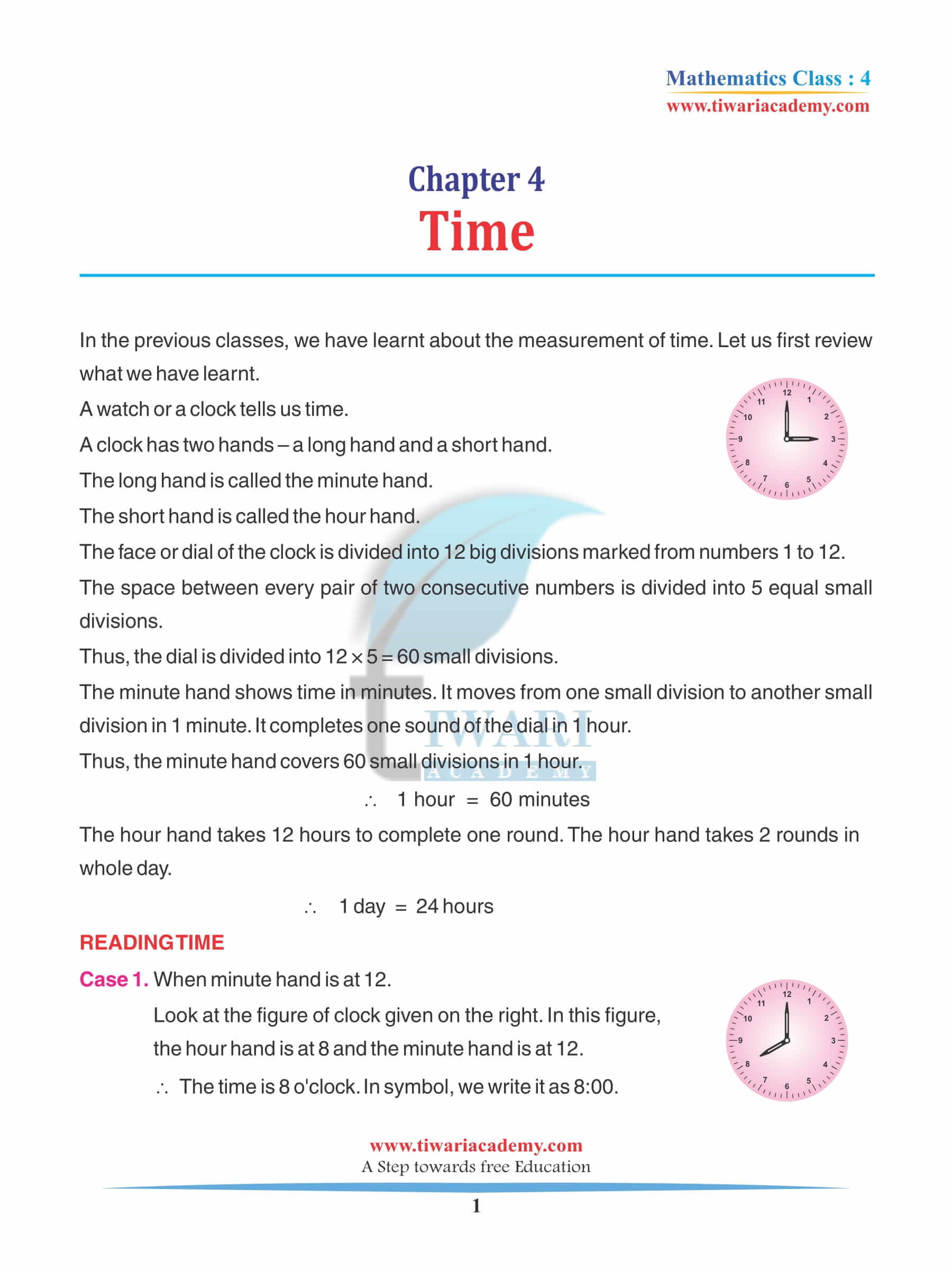 Class 4 Maths Chapter 4 Revision Book