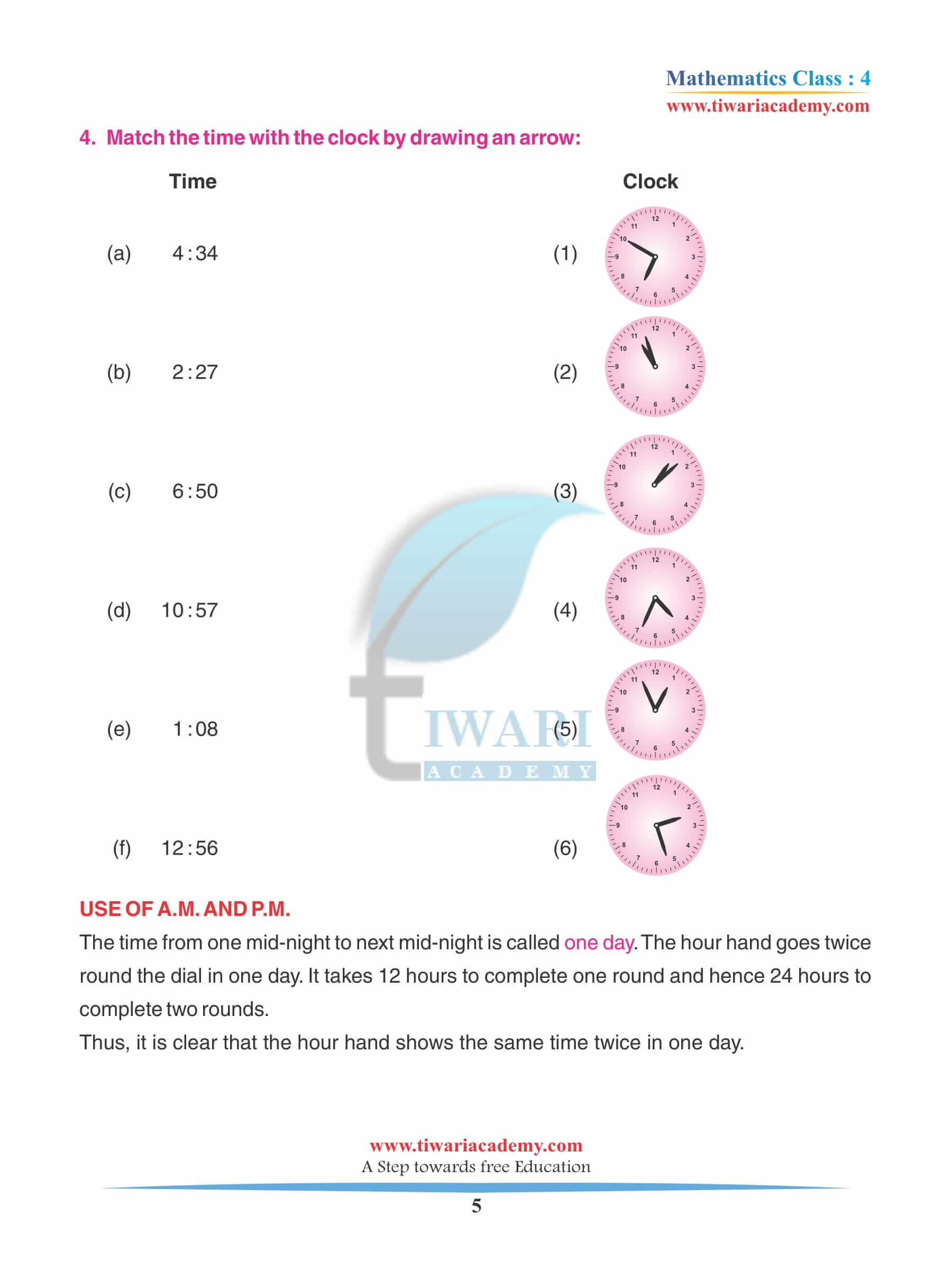 Class 4 Maths Chapter 4 Practice questions