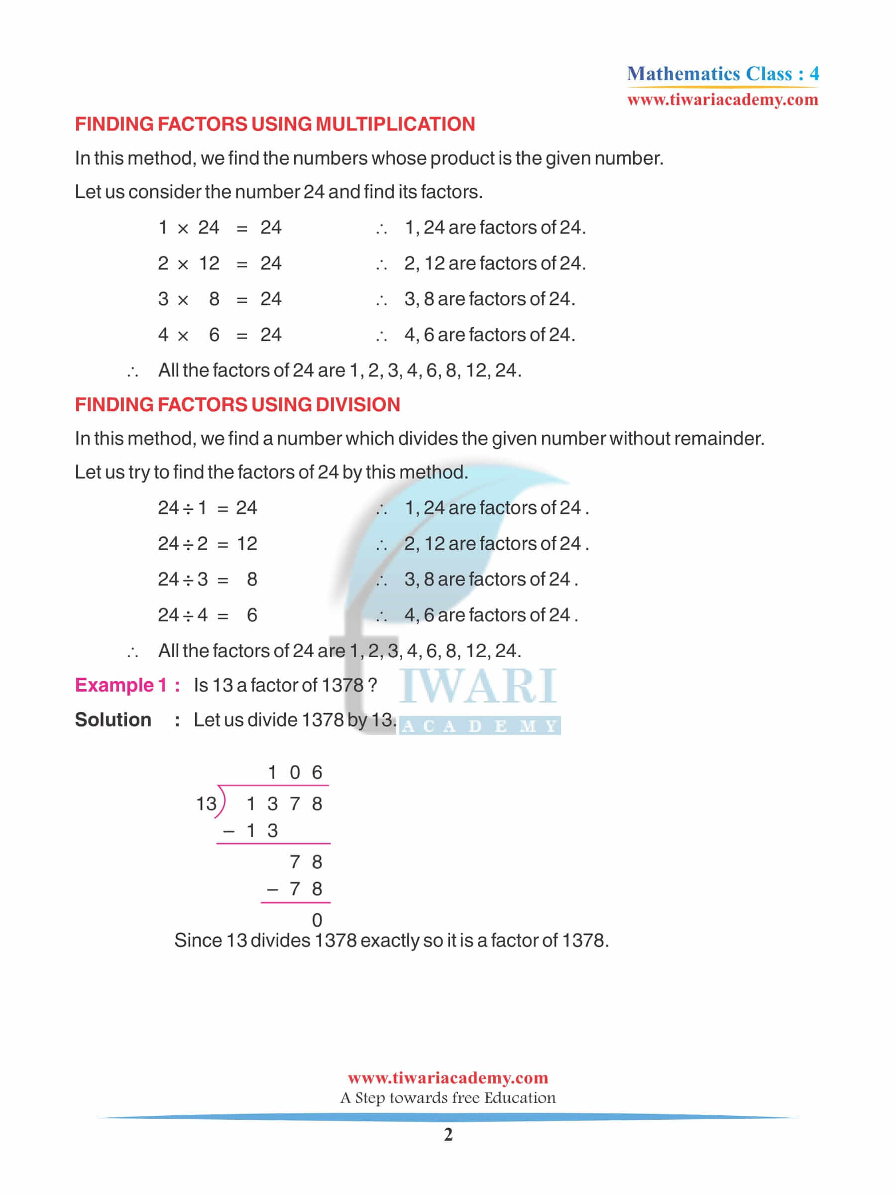 Class 4 Maths Chapter 5 Revision Questions