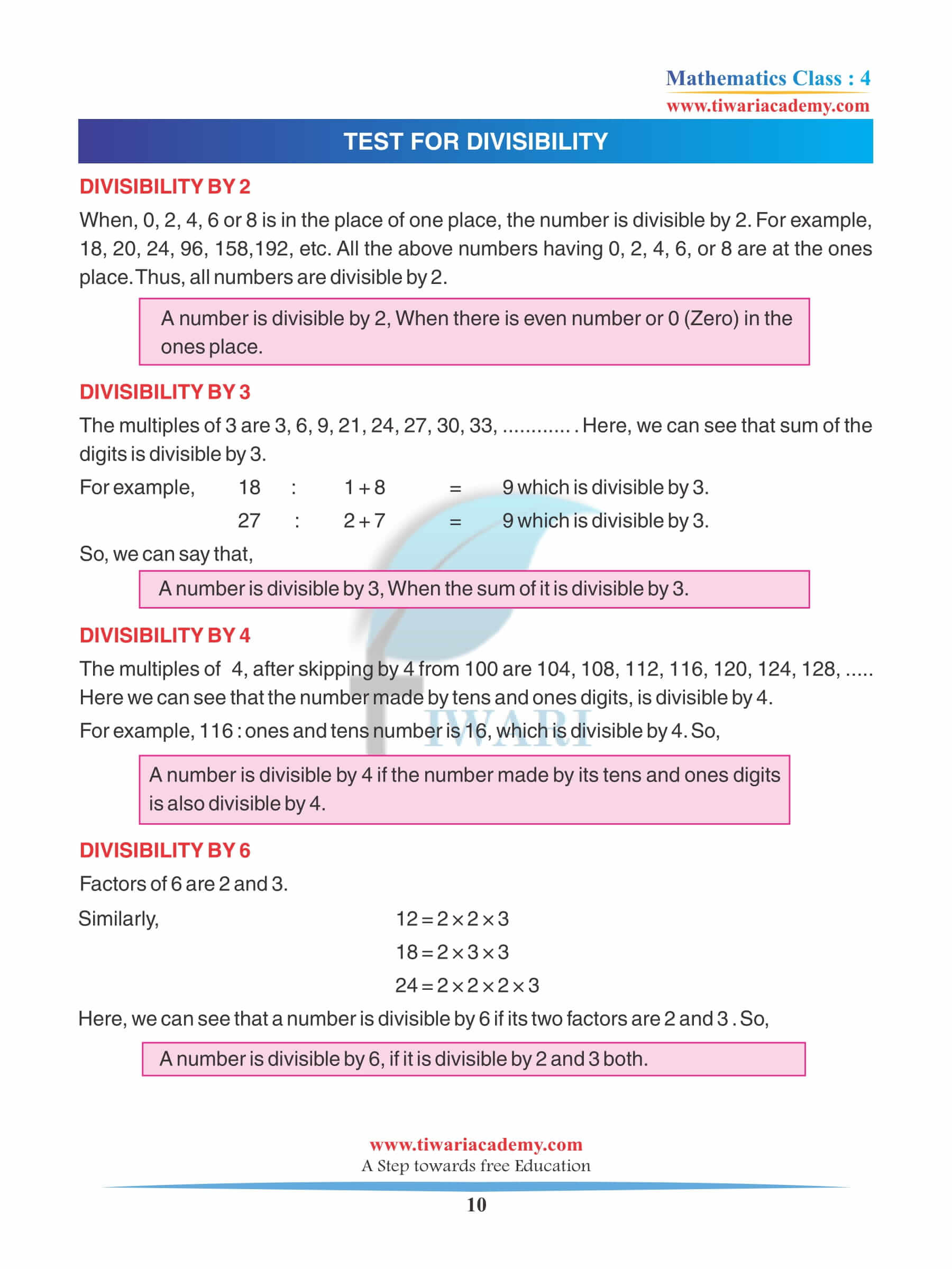 Class 4 Maths Chapter 5 Practice assignments