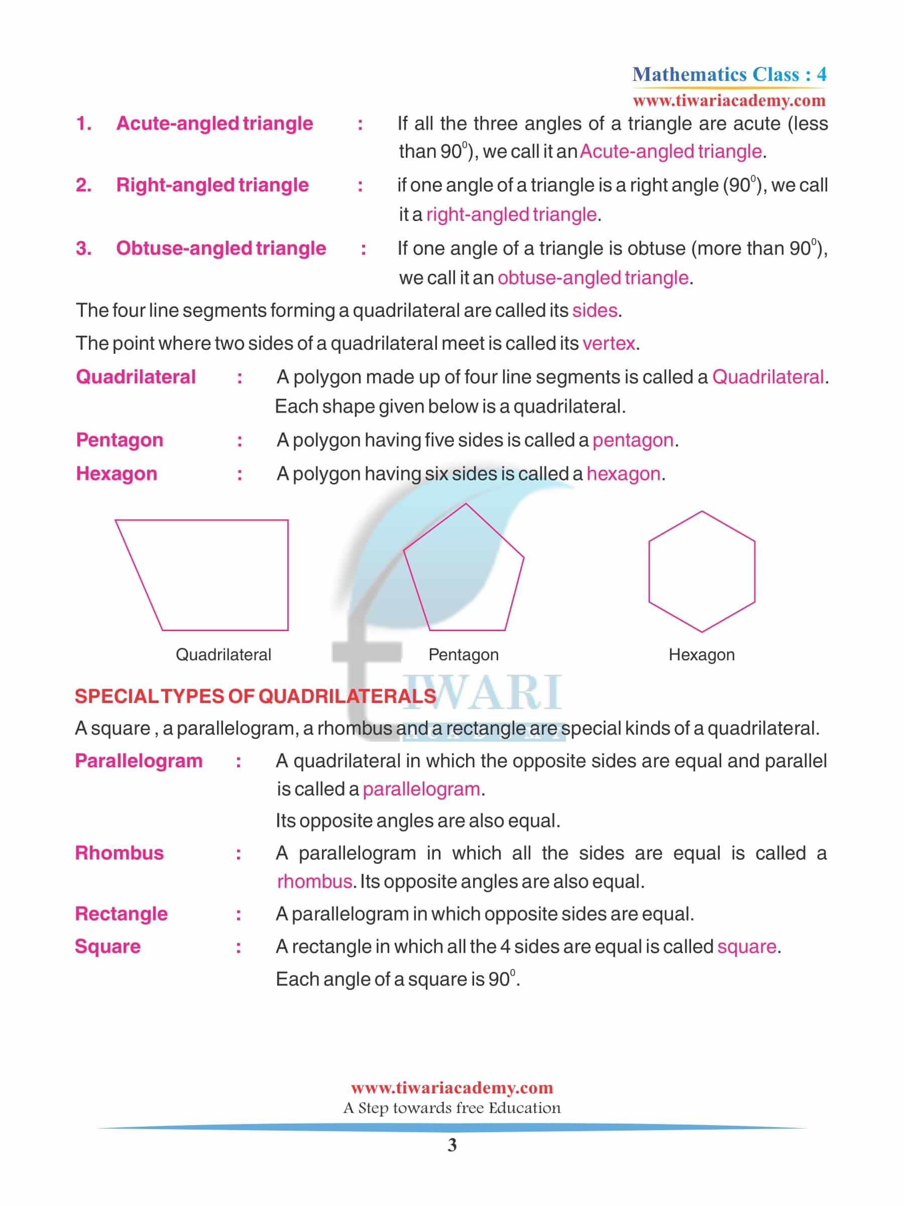 Class 4 Maths Chapter 8 Revision Book assignments
