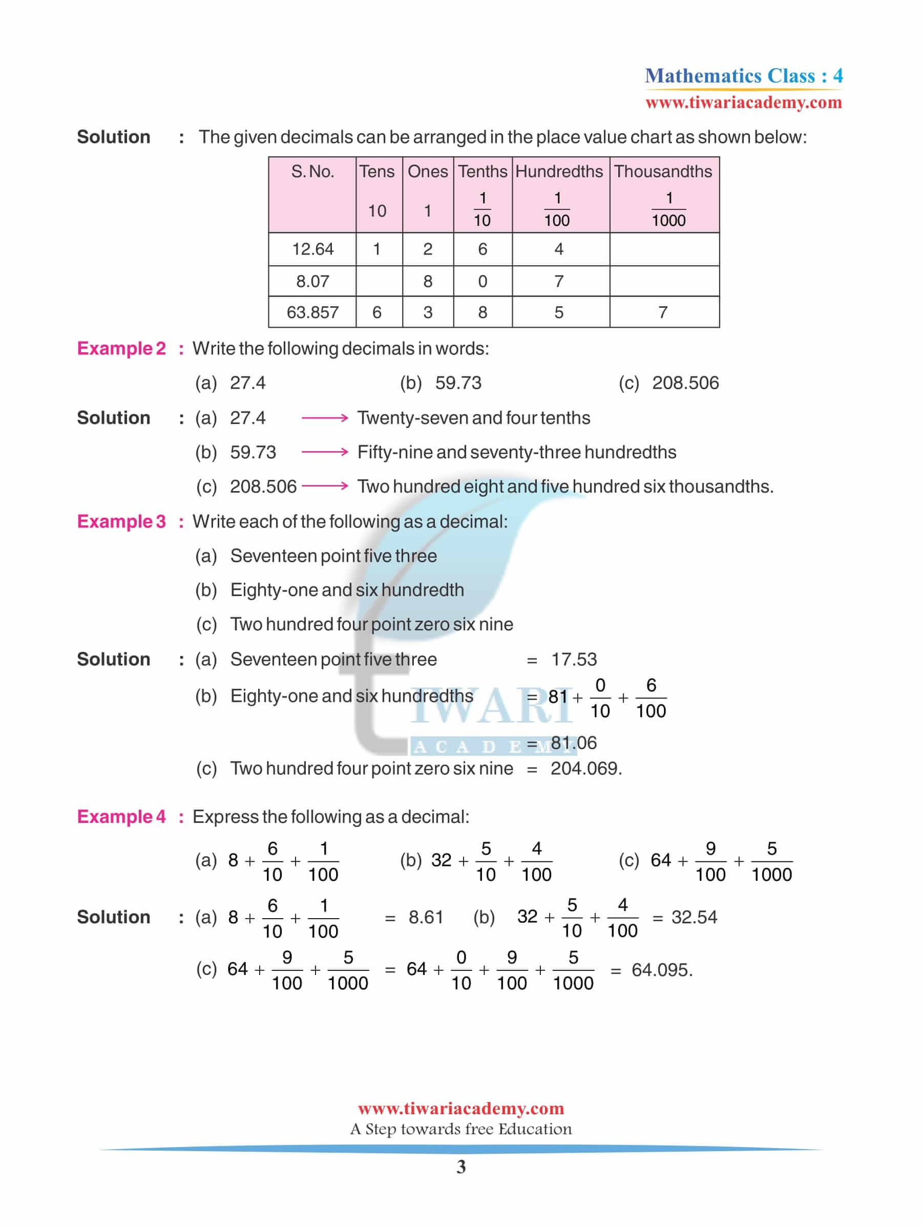 Class 4 Maths Chapter 9 Revision Book in PDF