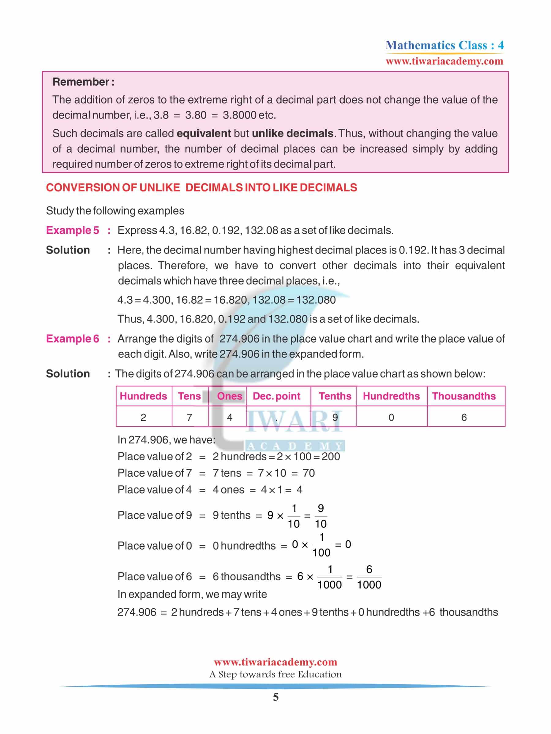 Class 4 Maths Chapter 9 Revision Book Question answers