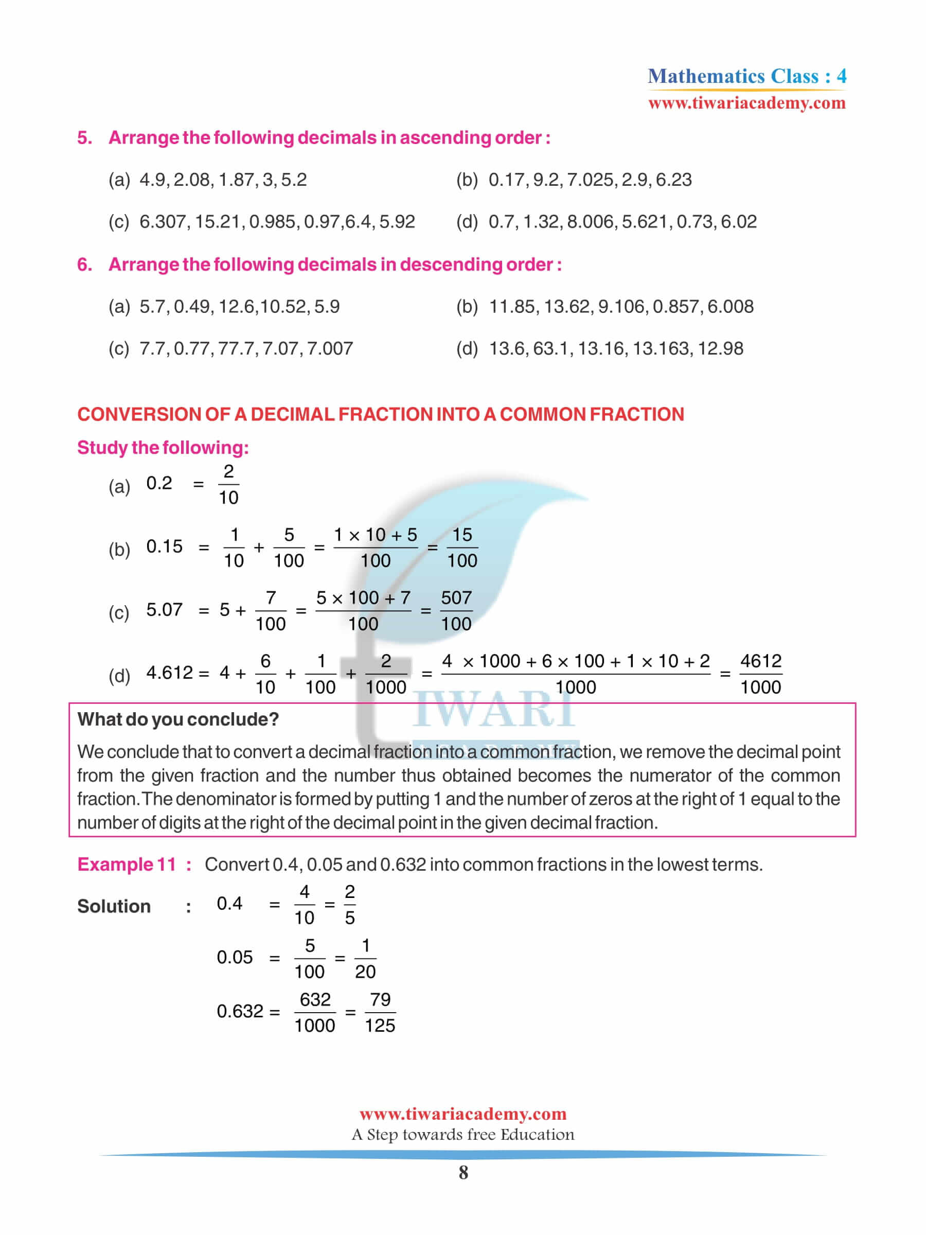 Class 4 Maths Chapter 9 Practice