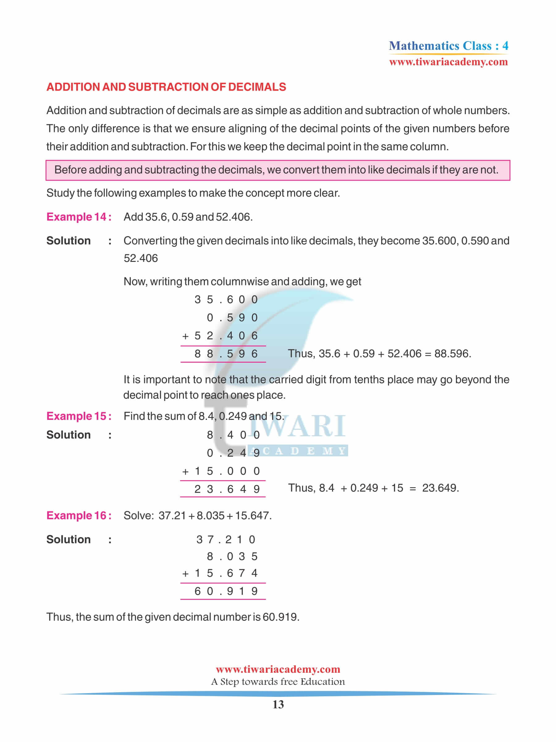 Class 4 Maths Chapter 9 Practice solved questions