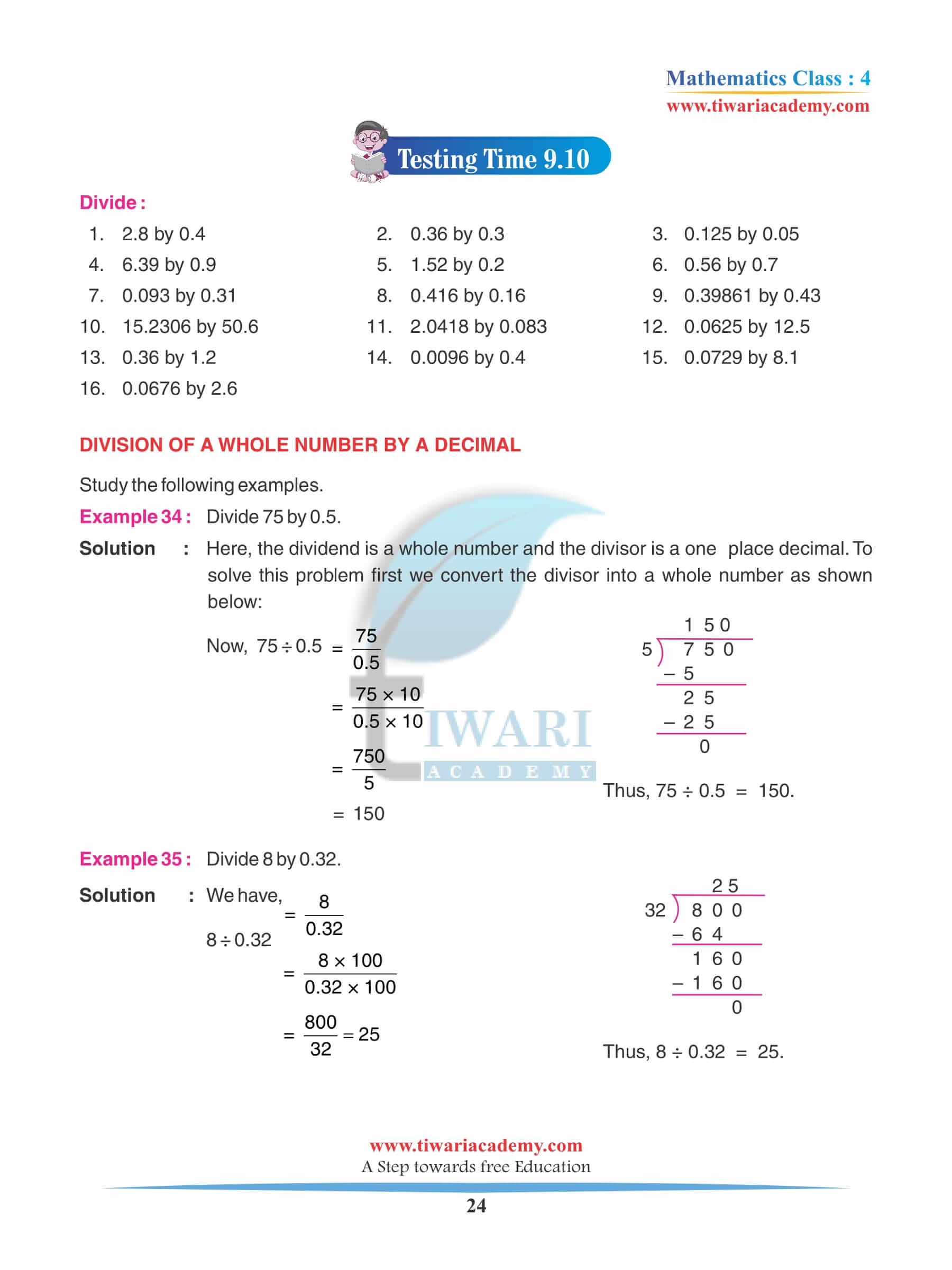 Class 4 Maths Chapter 9 Extra questions