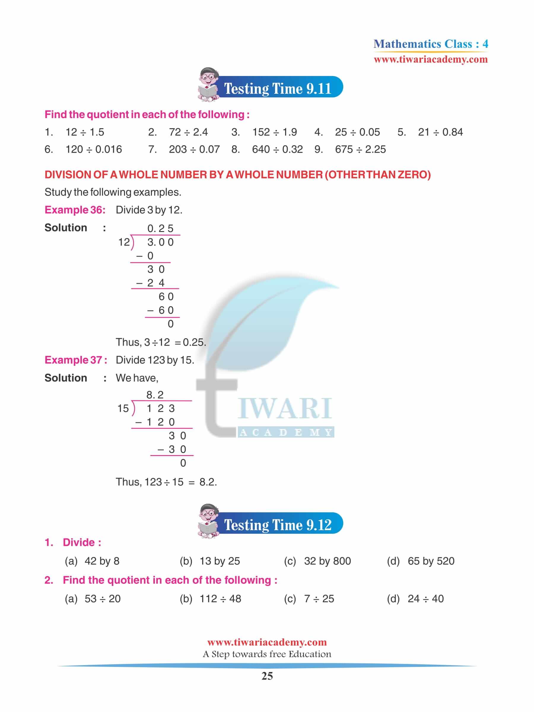 Class 4 Maths Chapter 9 Extra practice