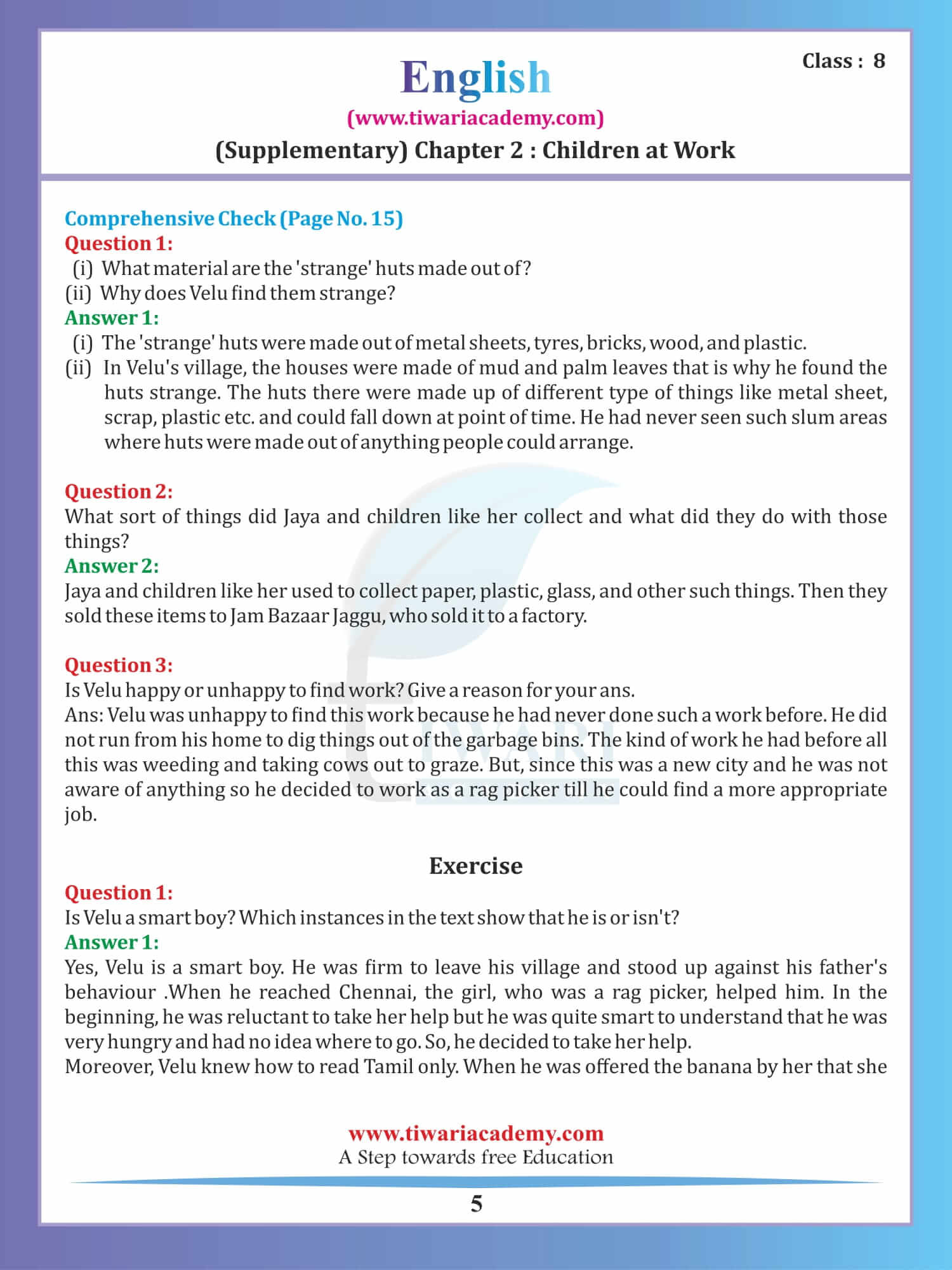 Class 8 English Supplementary Reader It So Happened Chapter 2