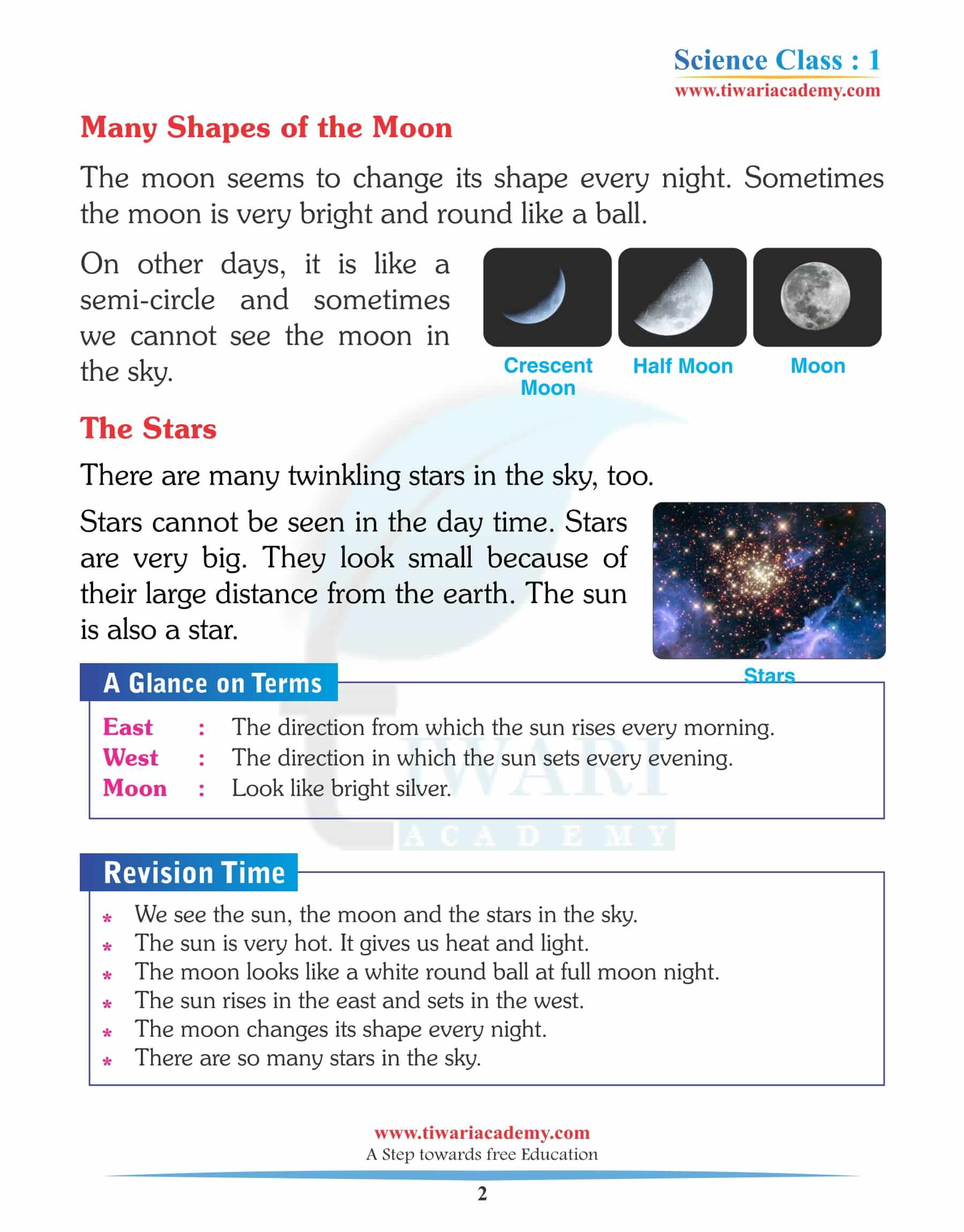Class 1 Science Chapter 12