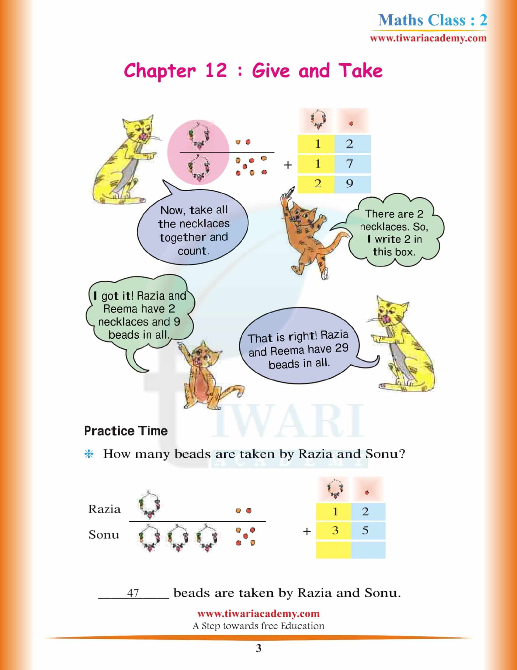 Class 2 Maths Chapter 12 NCERT Solutions in English Medium