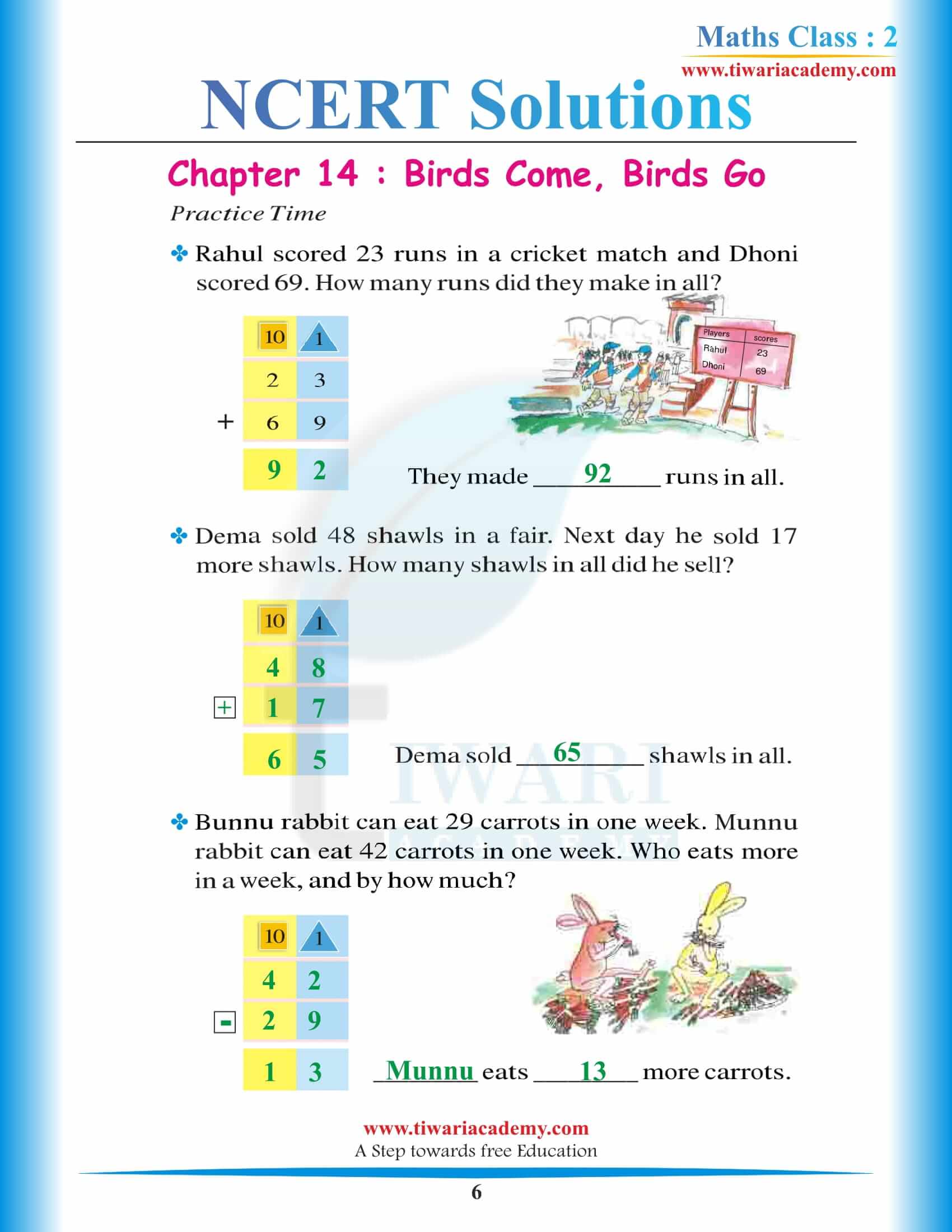 Class 2 Maths Chapter 14 in English
