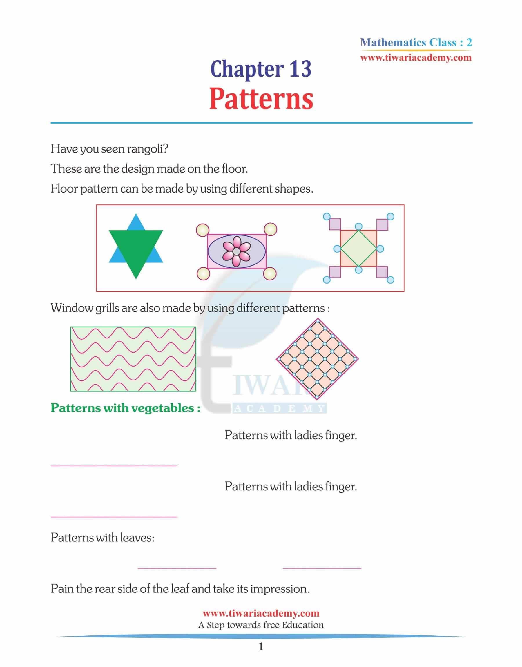 Class 2 Maths Chapter 13 Revision Book