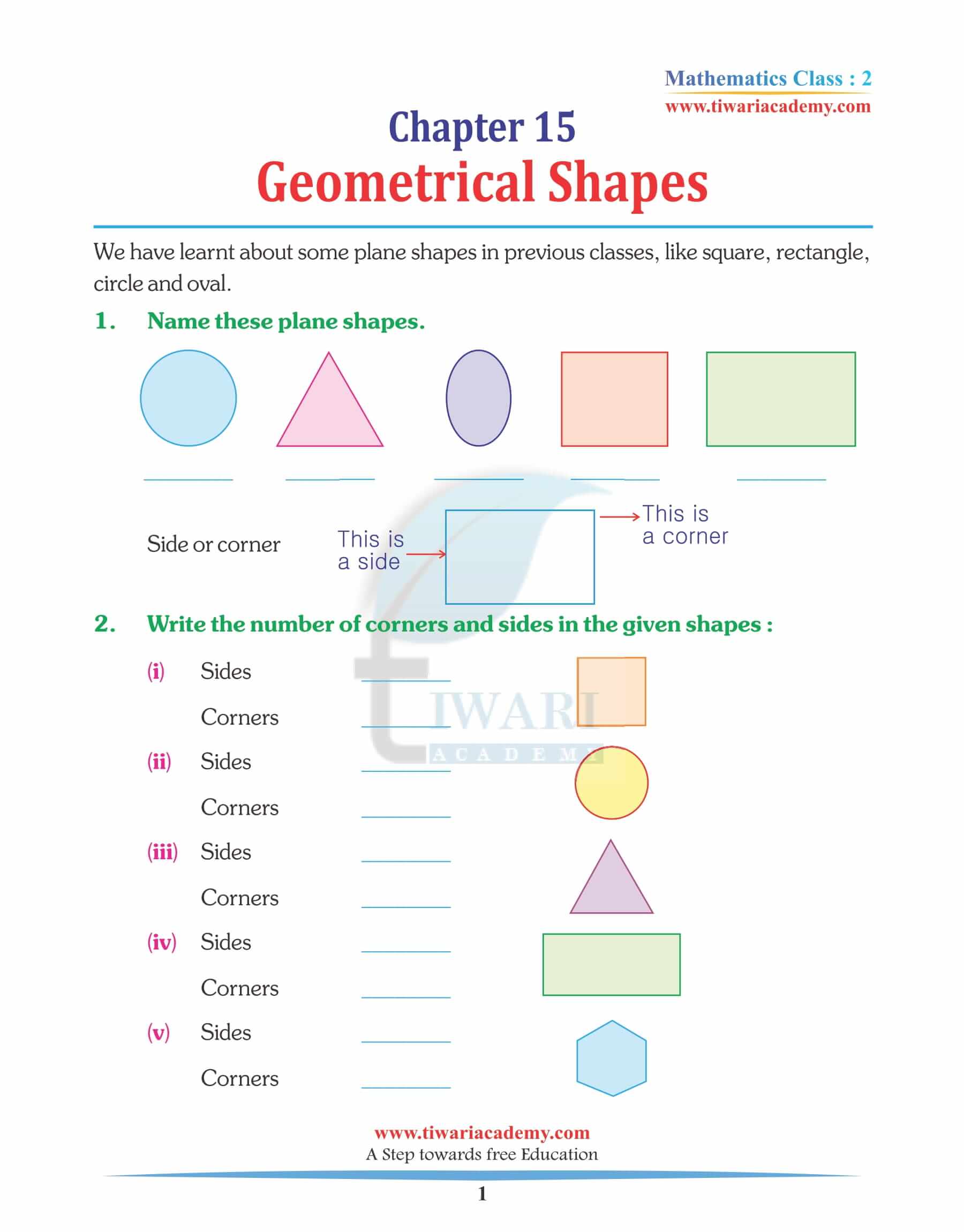 Class 2 Maths Chapter 15 Revision Book