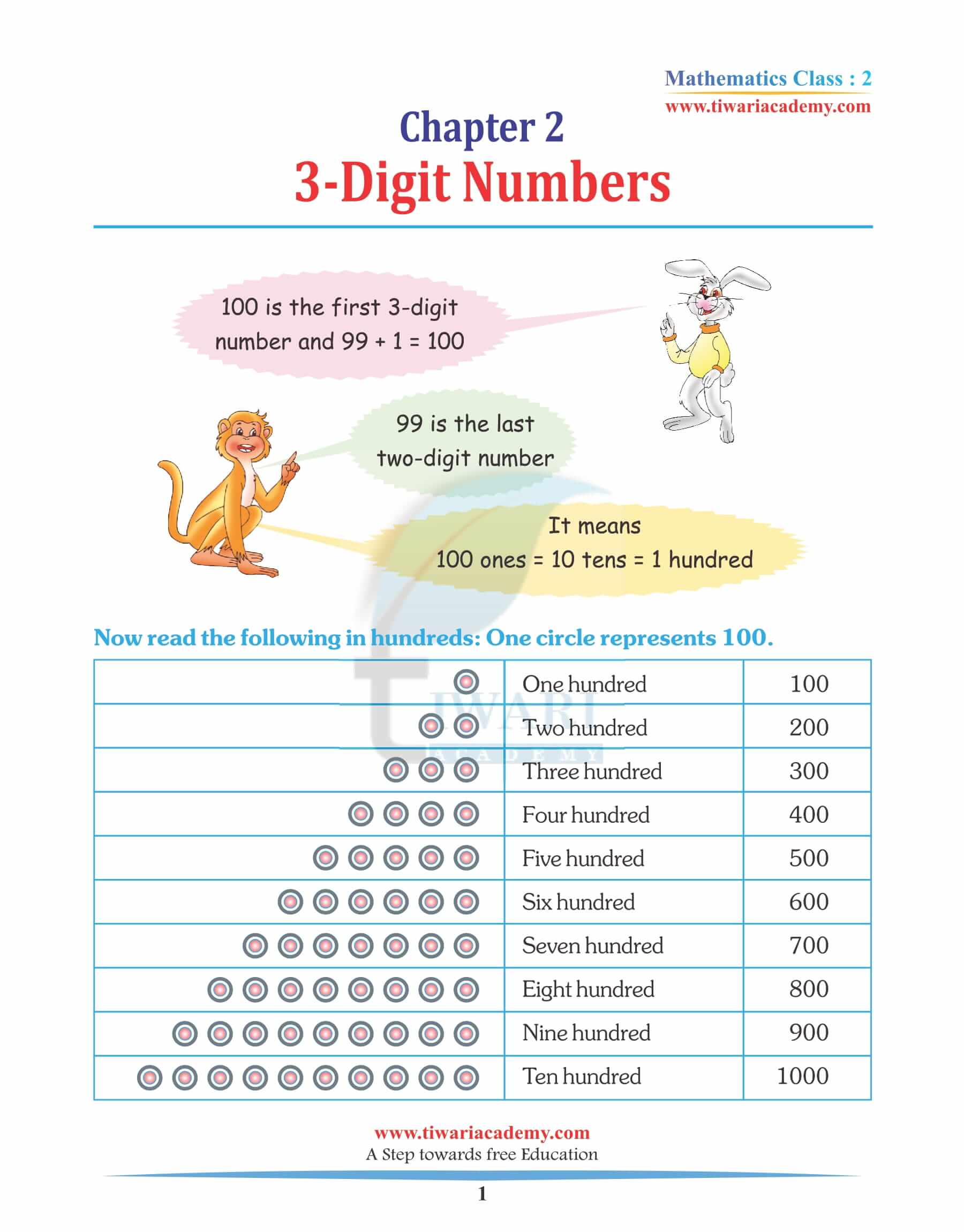 Class 2 Maths Chapter 2 Revision Book