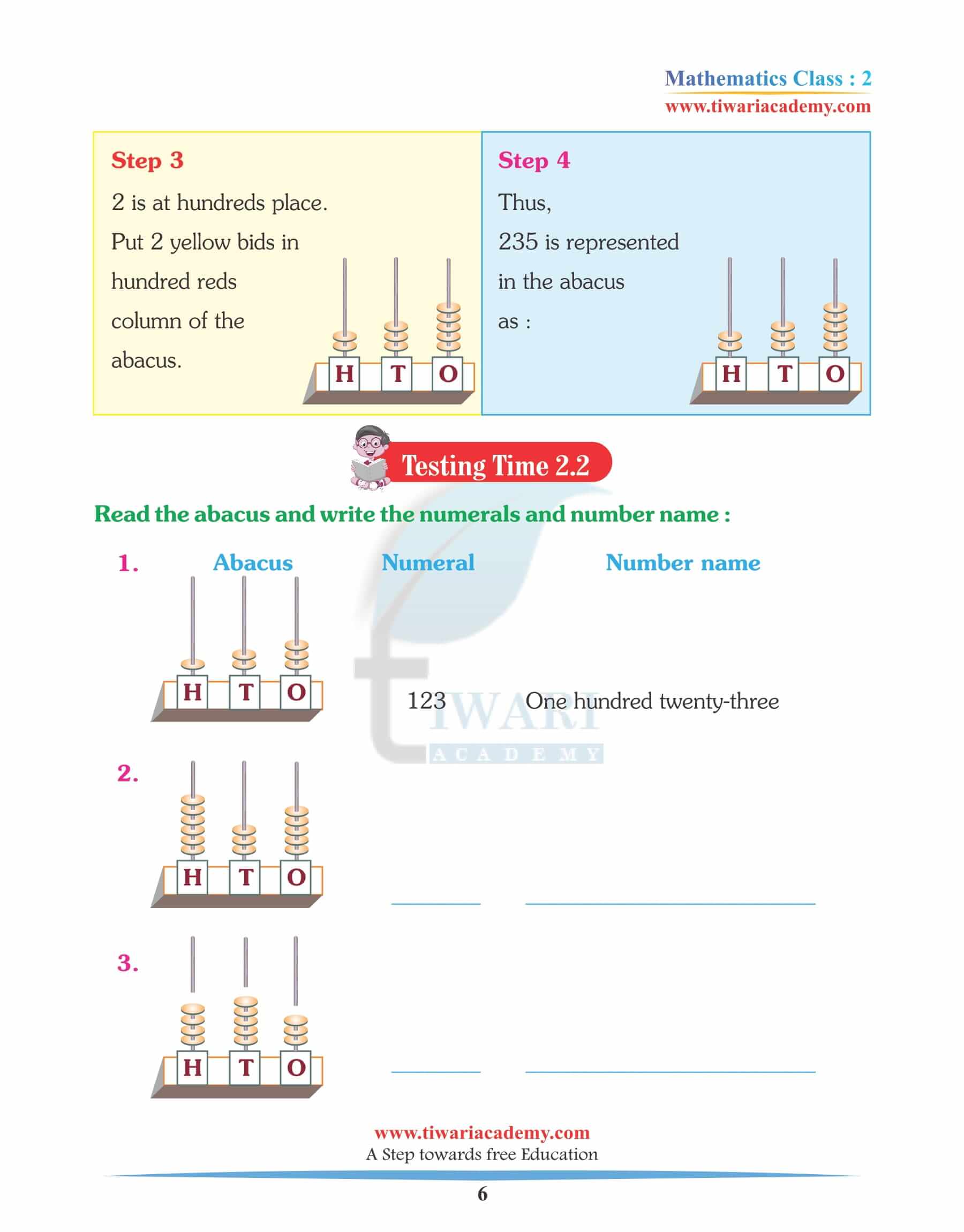 Class 2 Maths Chapter 2 Practice questions