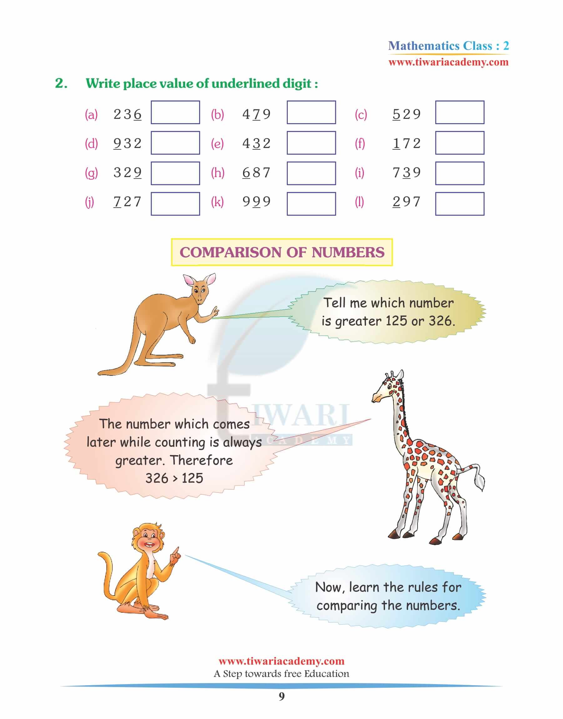 Class 2 Maths Chapter 2 Assignments