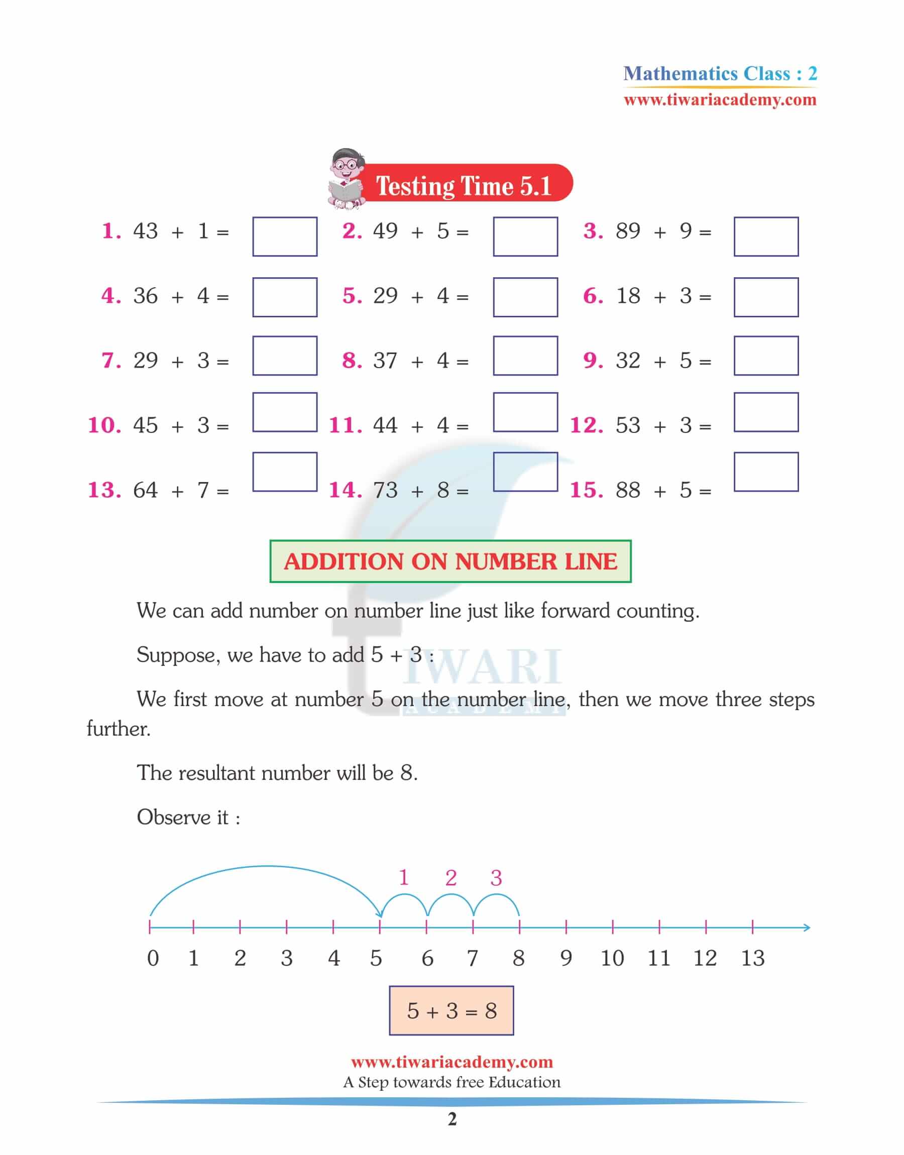 Class 2 Maths Chapter 5 Revision Exercises