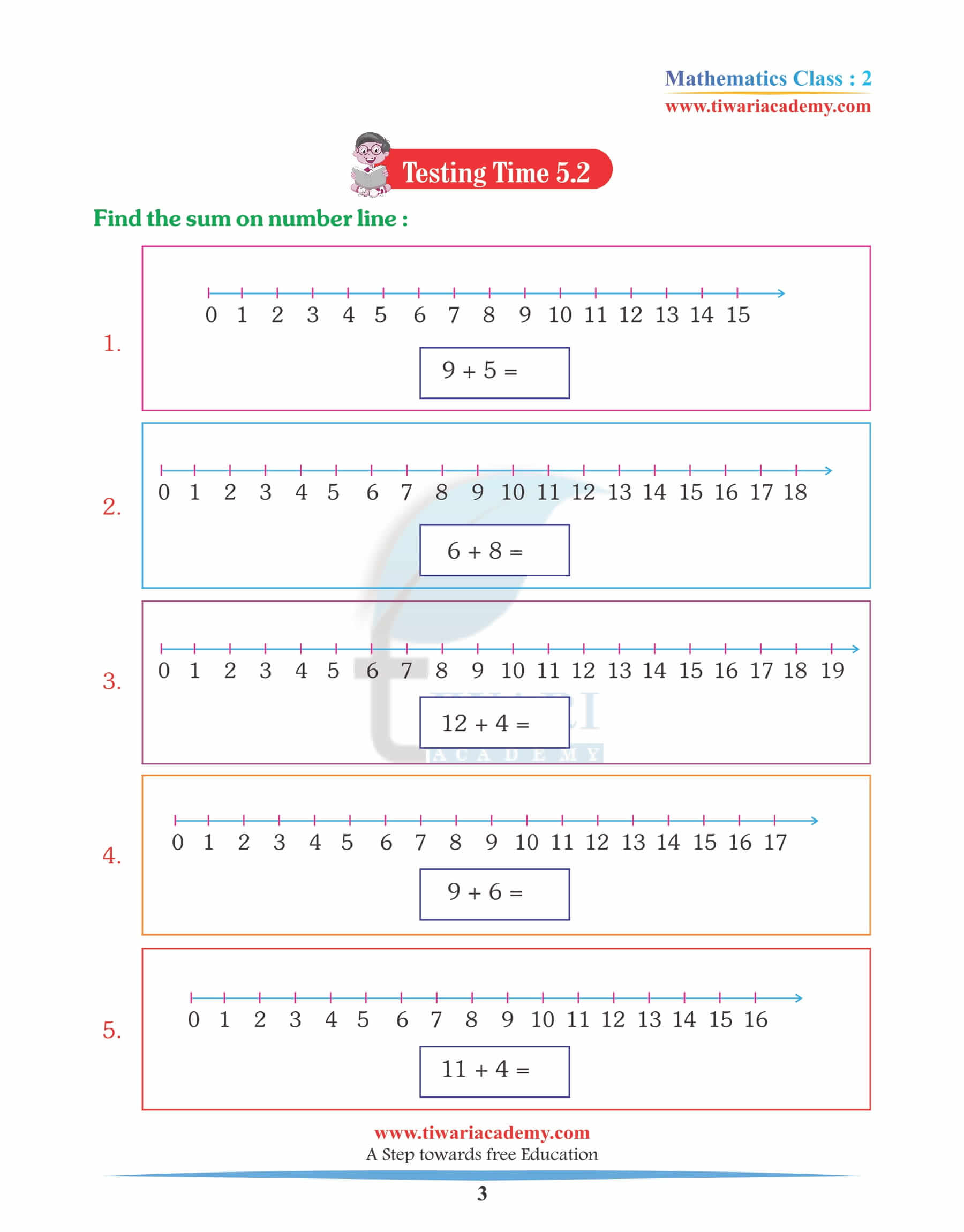 Class 2 Maths Chapter 5 Revision Question Answers