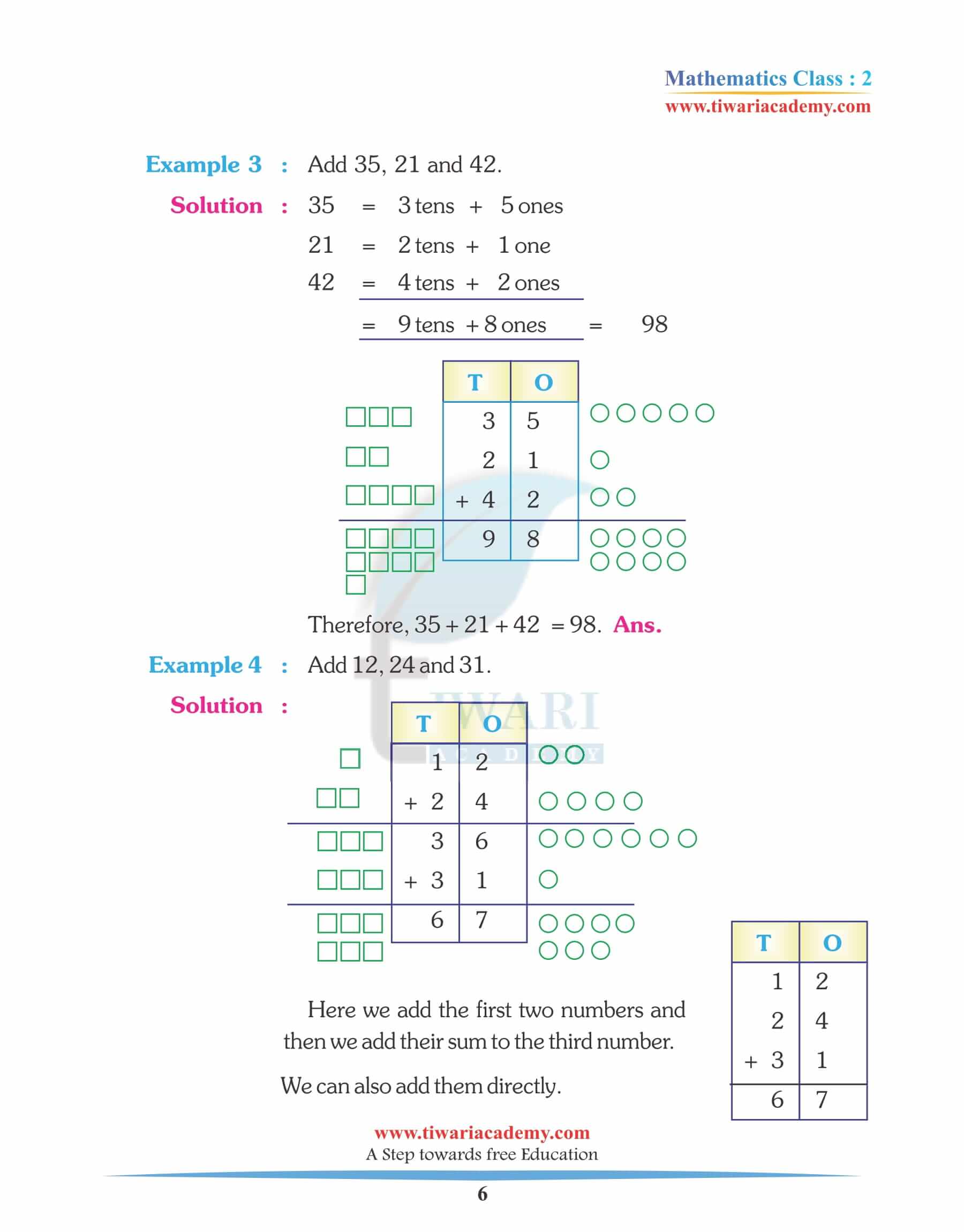 Class 2 Maths Chapter 5 Practice Question Answers
